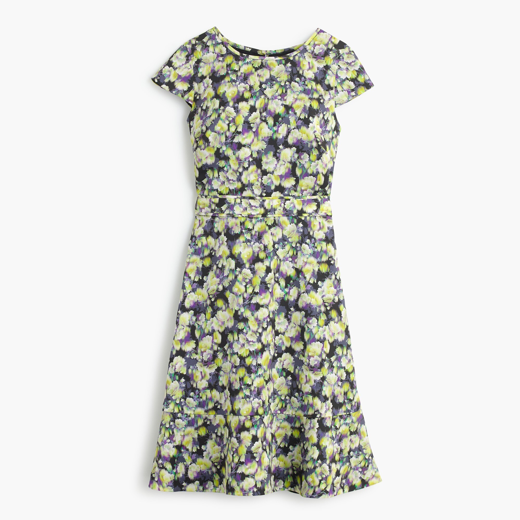 Cap-sleeve dress in clover