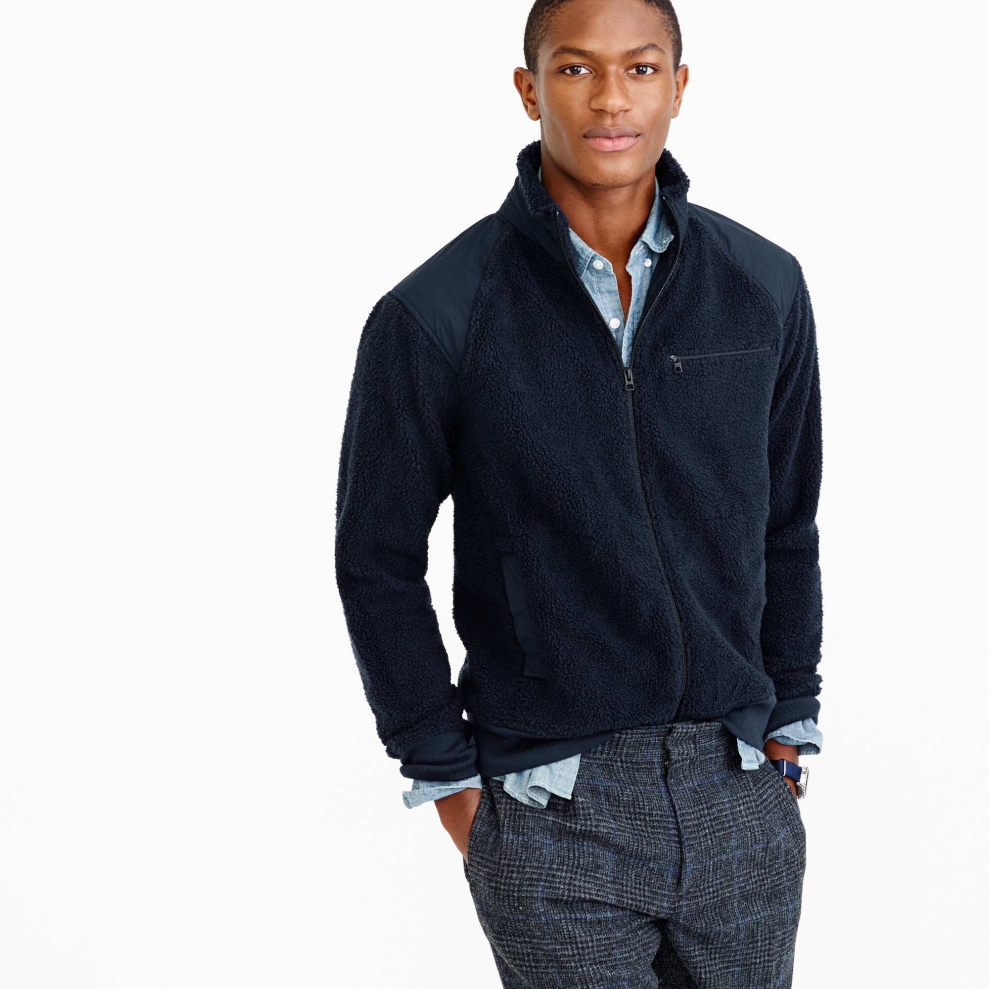 Tall Grizzly Fleece Full Zip Jacket J Crew