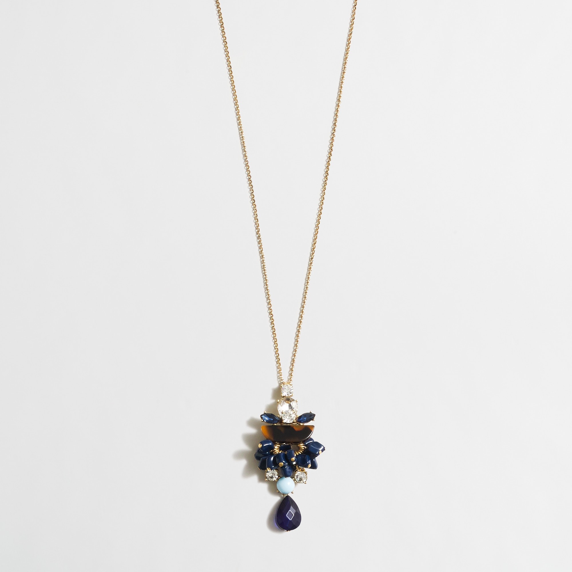 Iridescent accents pendant necklace