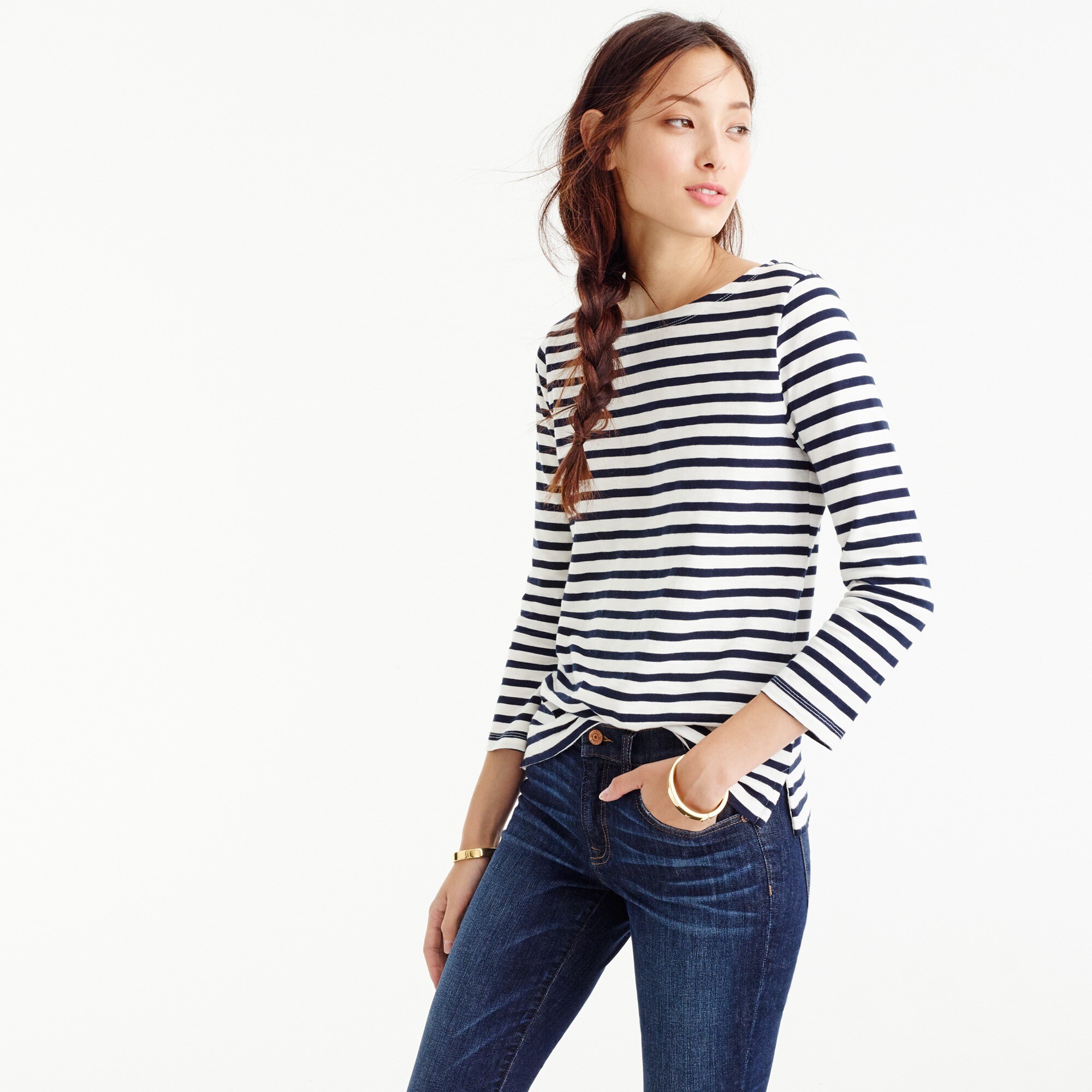 Striped Boatneck TShirt Women's Tees J.Crew
