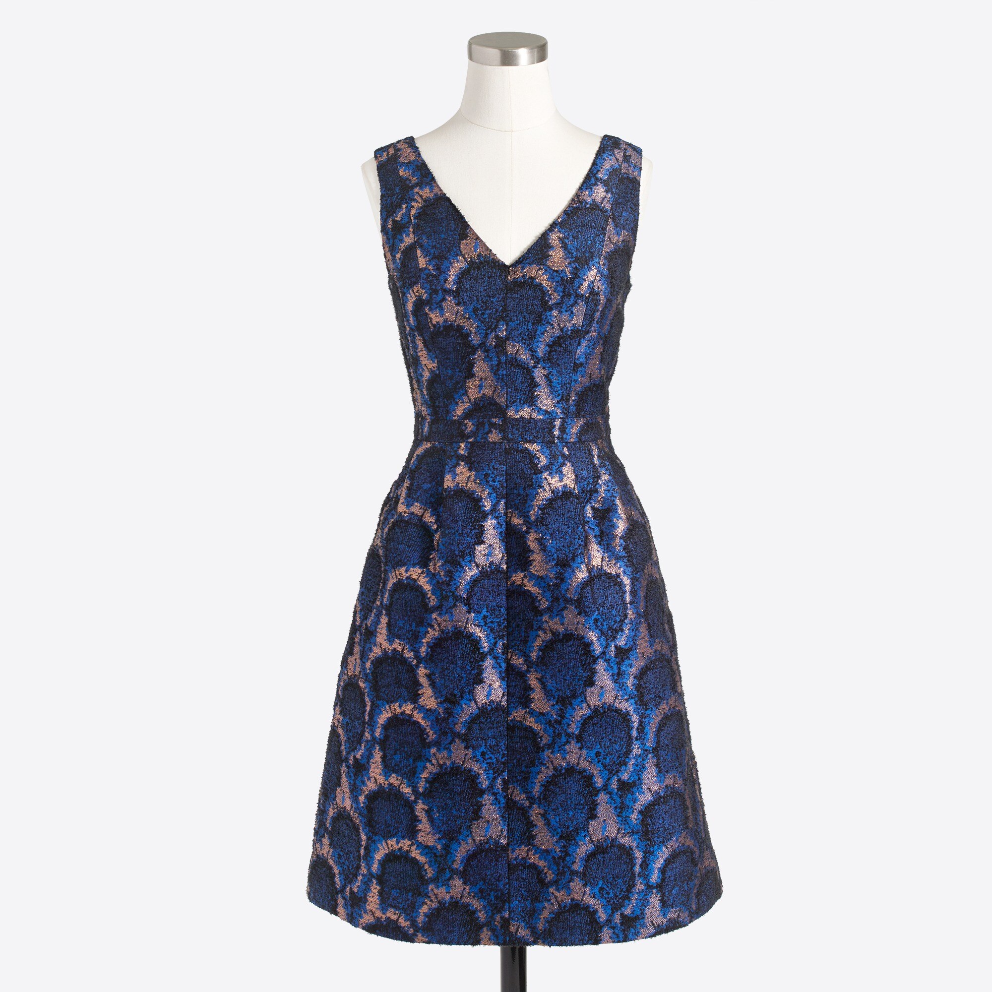 peacock jacquard dress for women