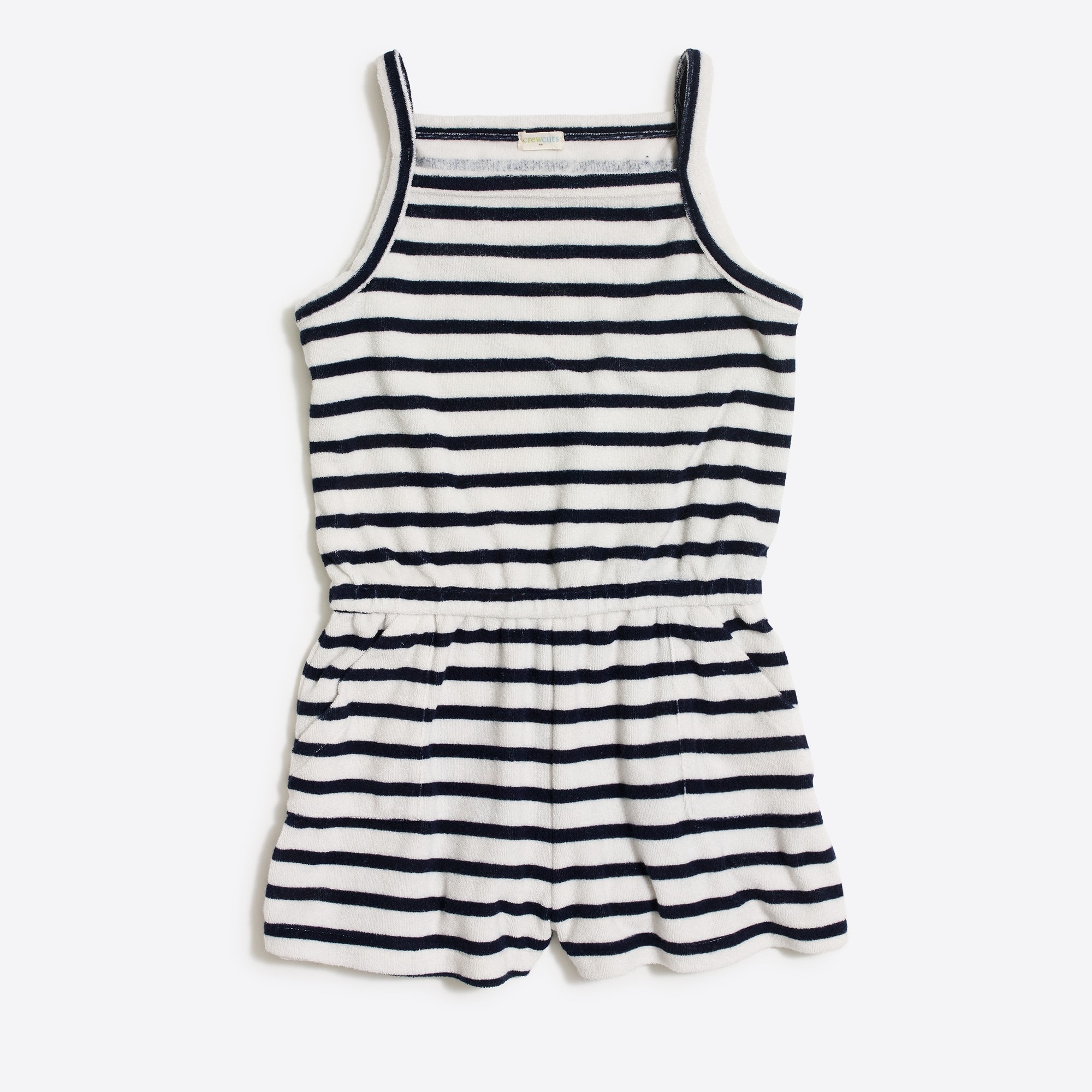 Girls' printed terry romper