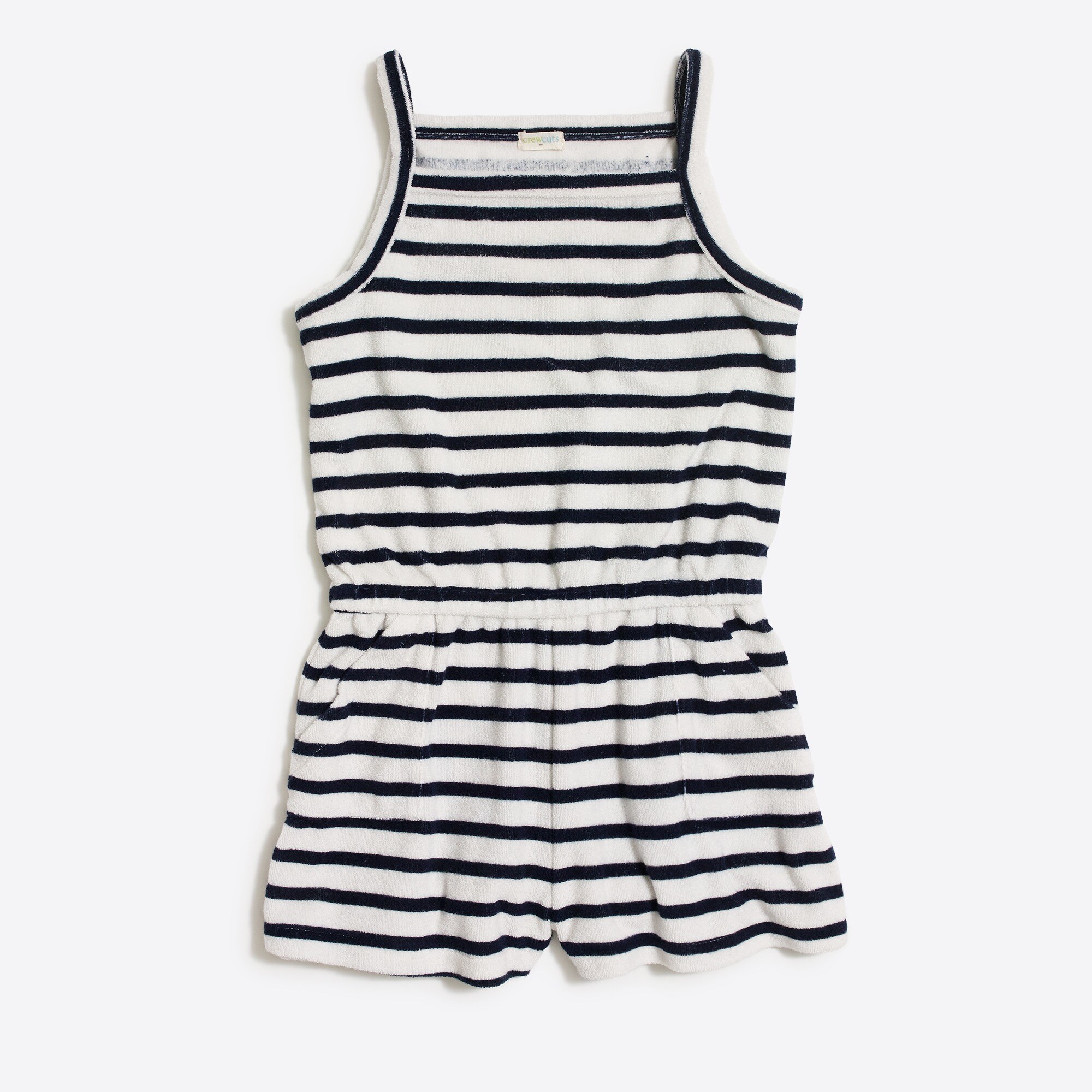 Girls' printed terry romper