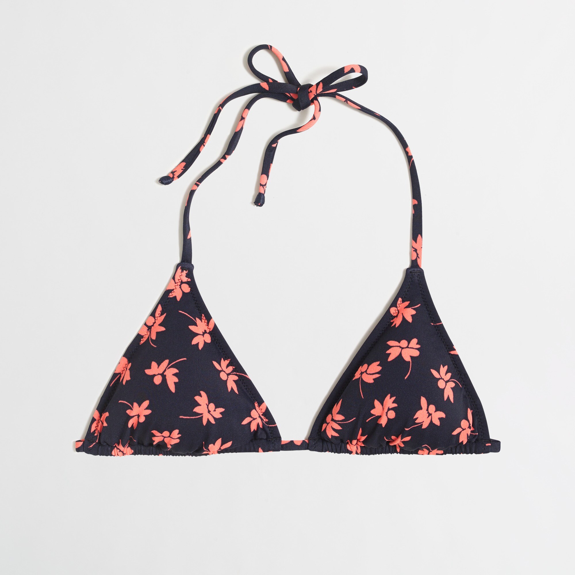 Graphic floral string bikini top