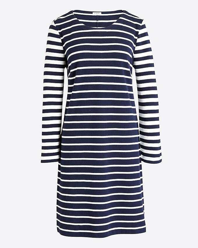 factory: striped maritime dress for women, right side, view zoomed