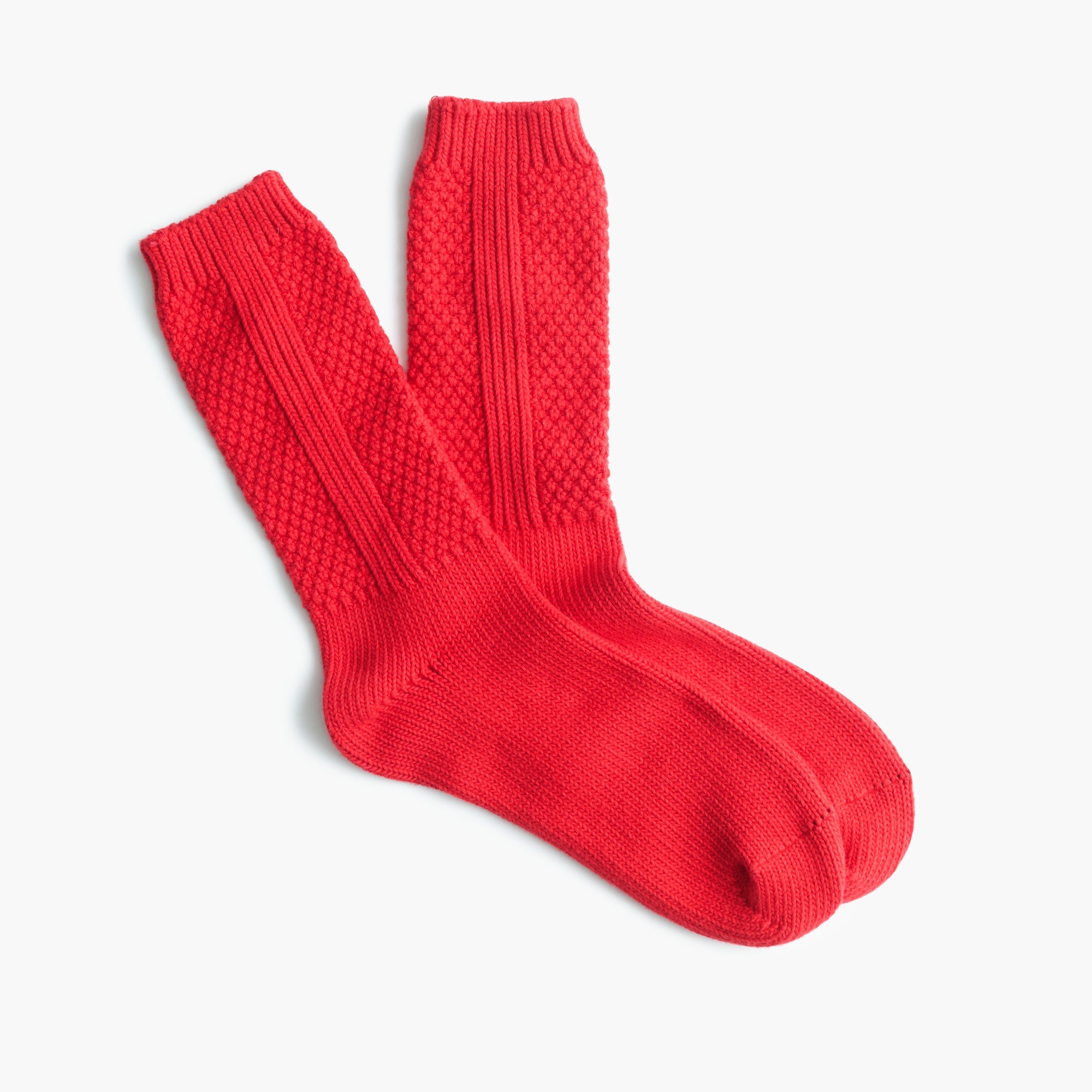 Textured solid trouser socks