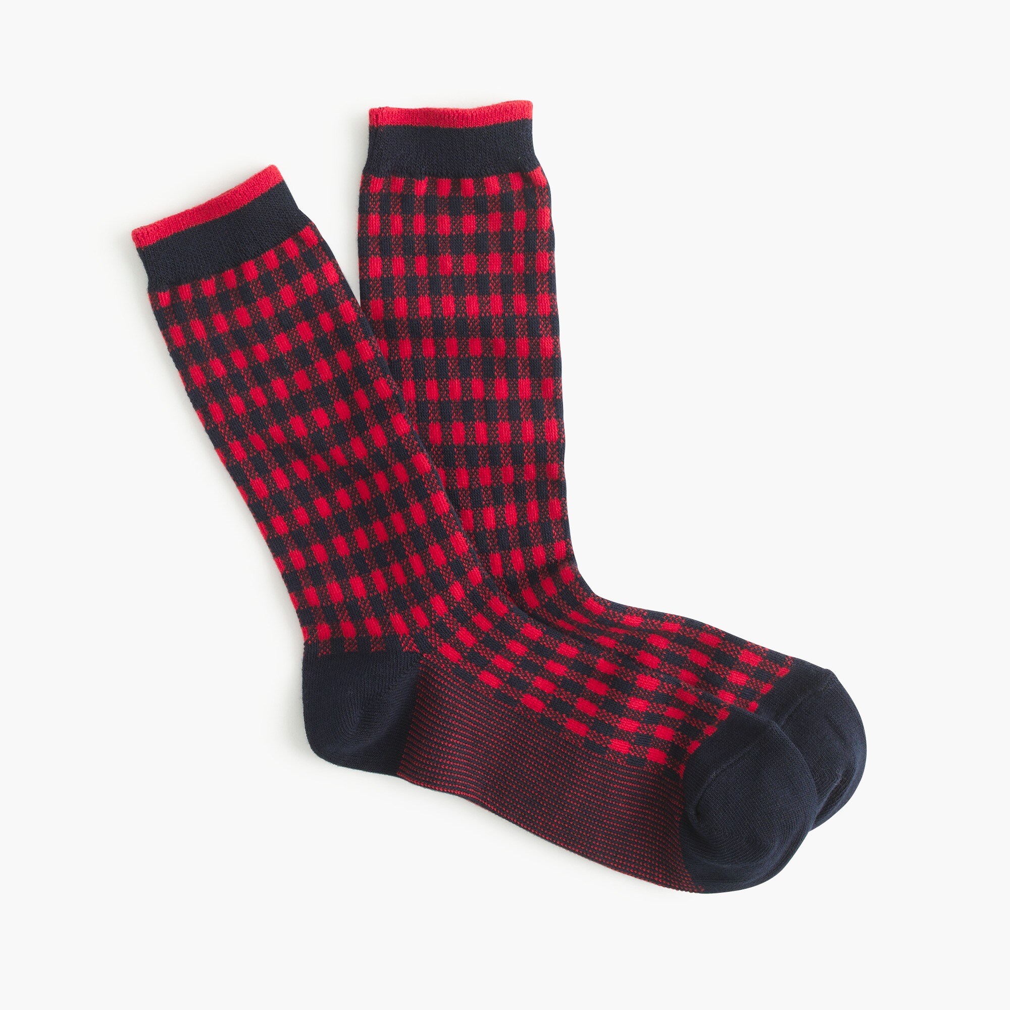 Check trouser socks