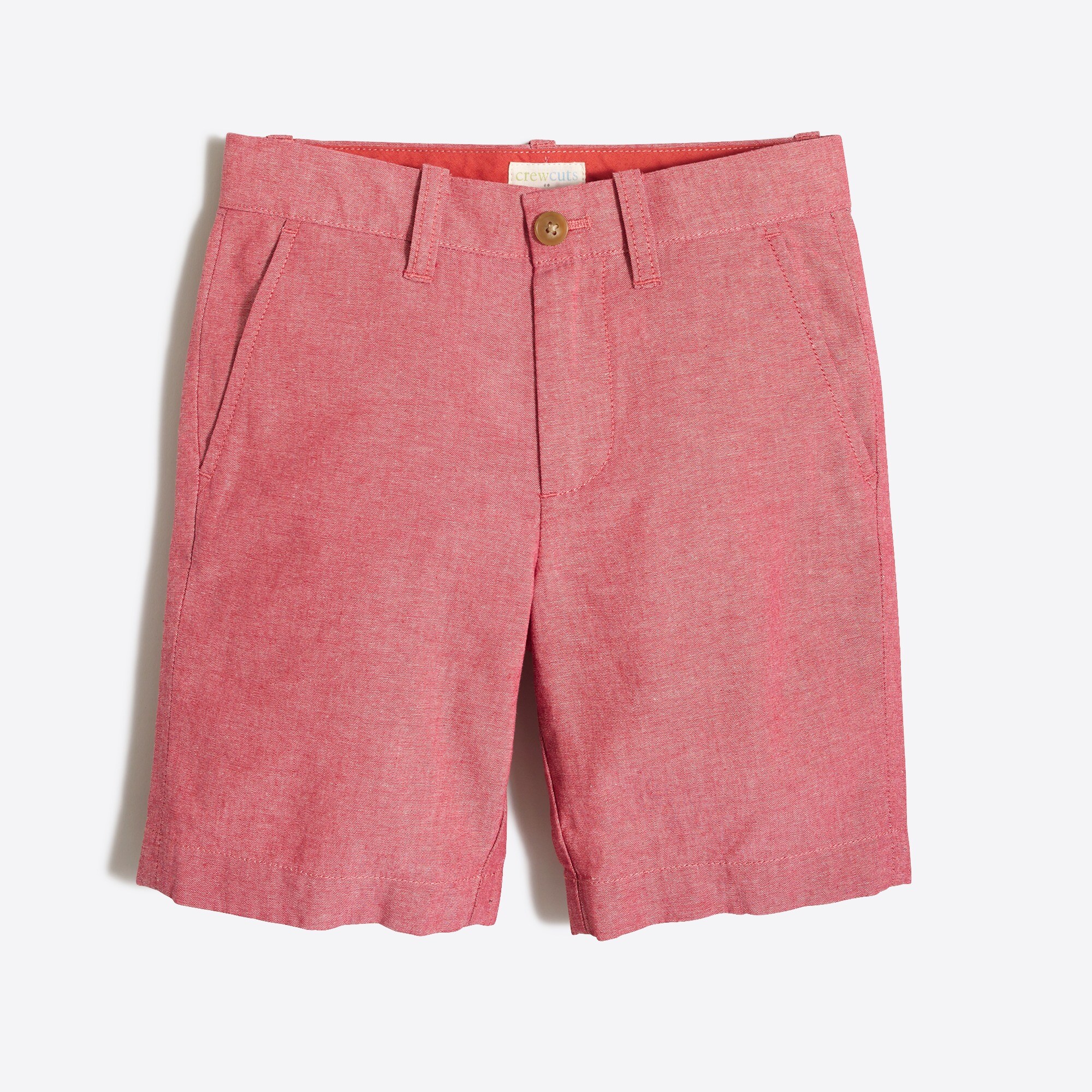 Boys' Gramercy short in red chambray