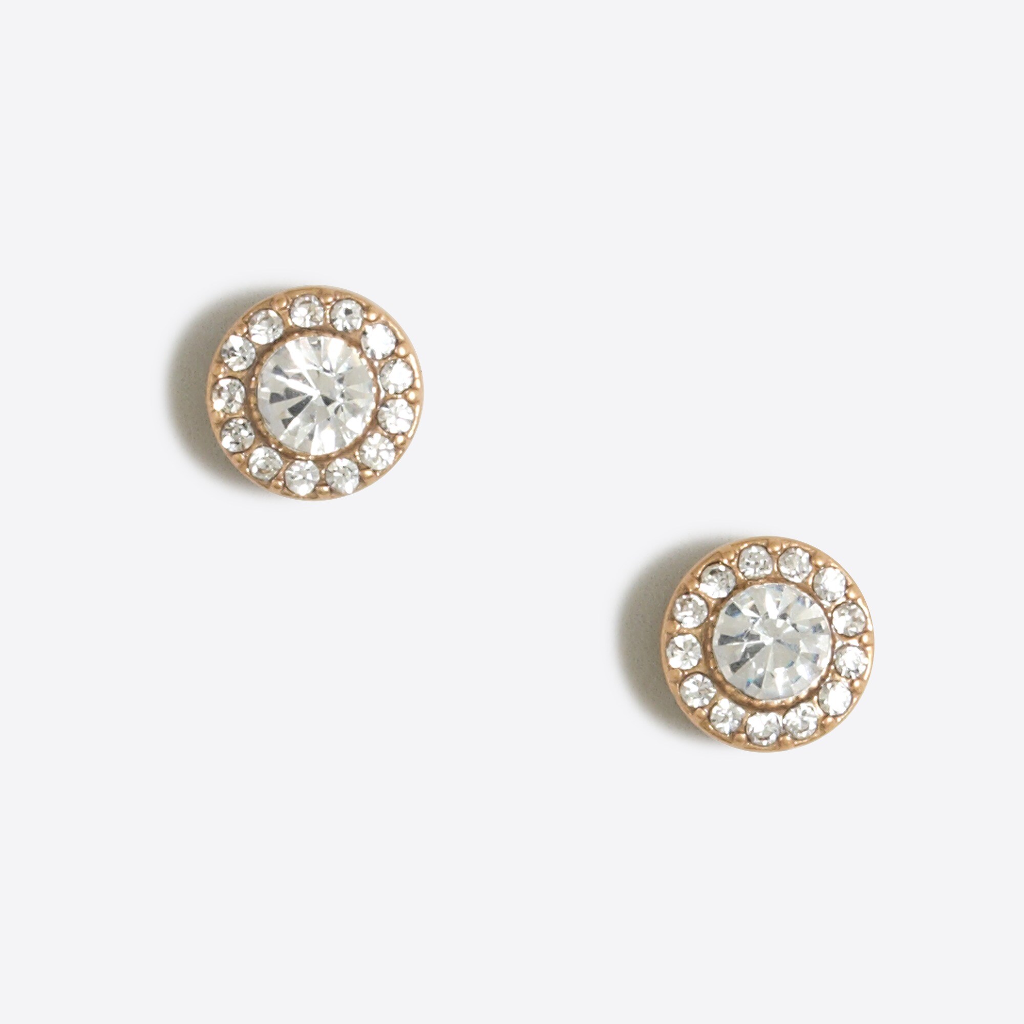 Glimmer circle stud earrings