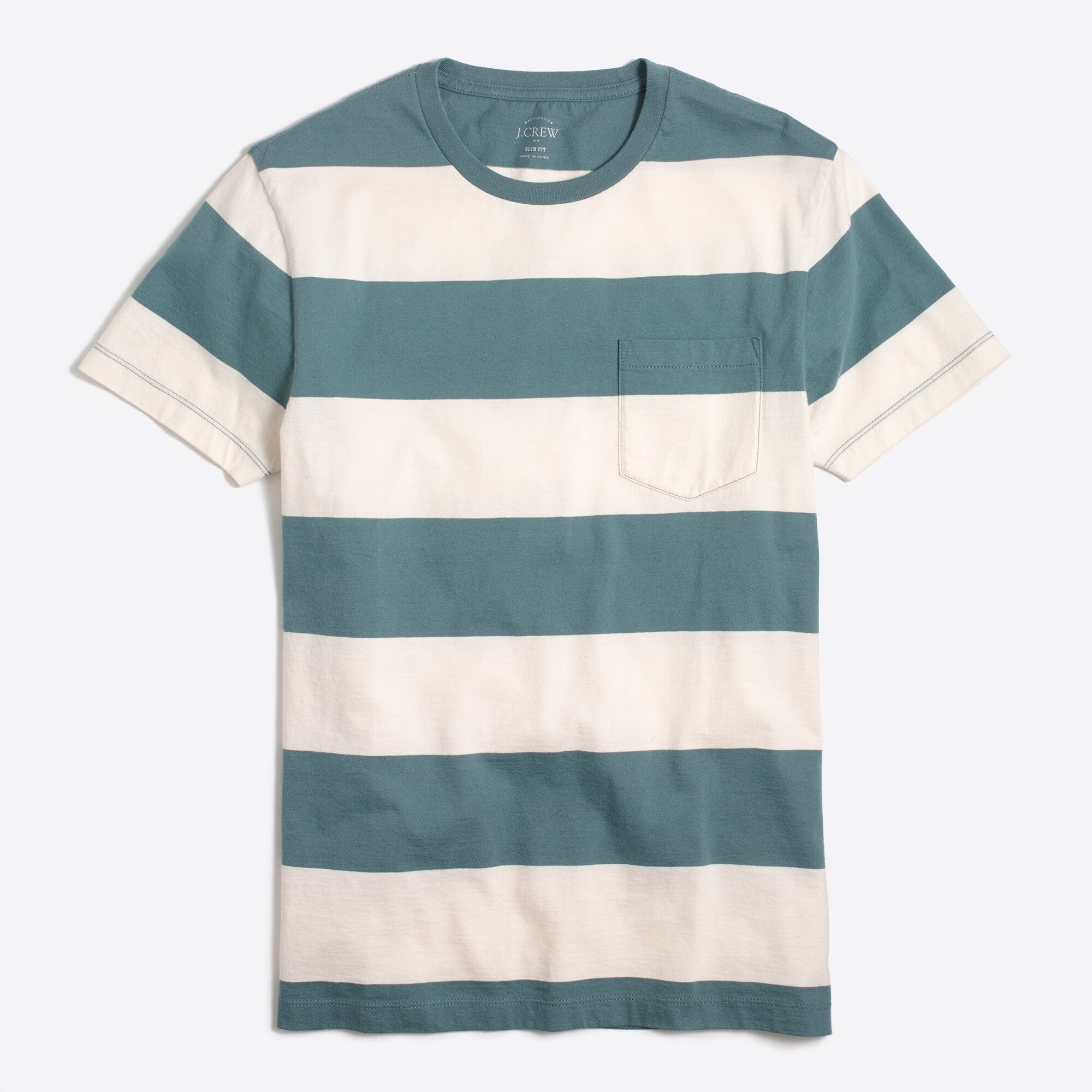 slim surf-striped tee for men