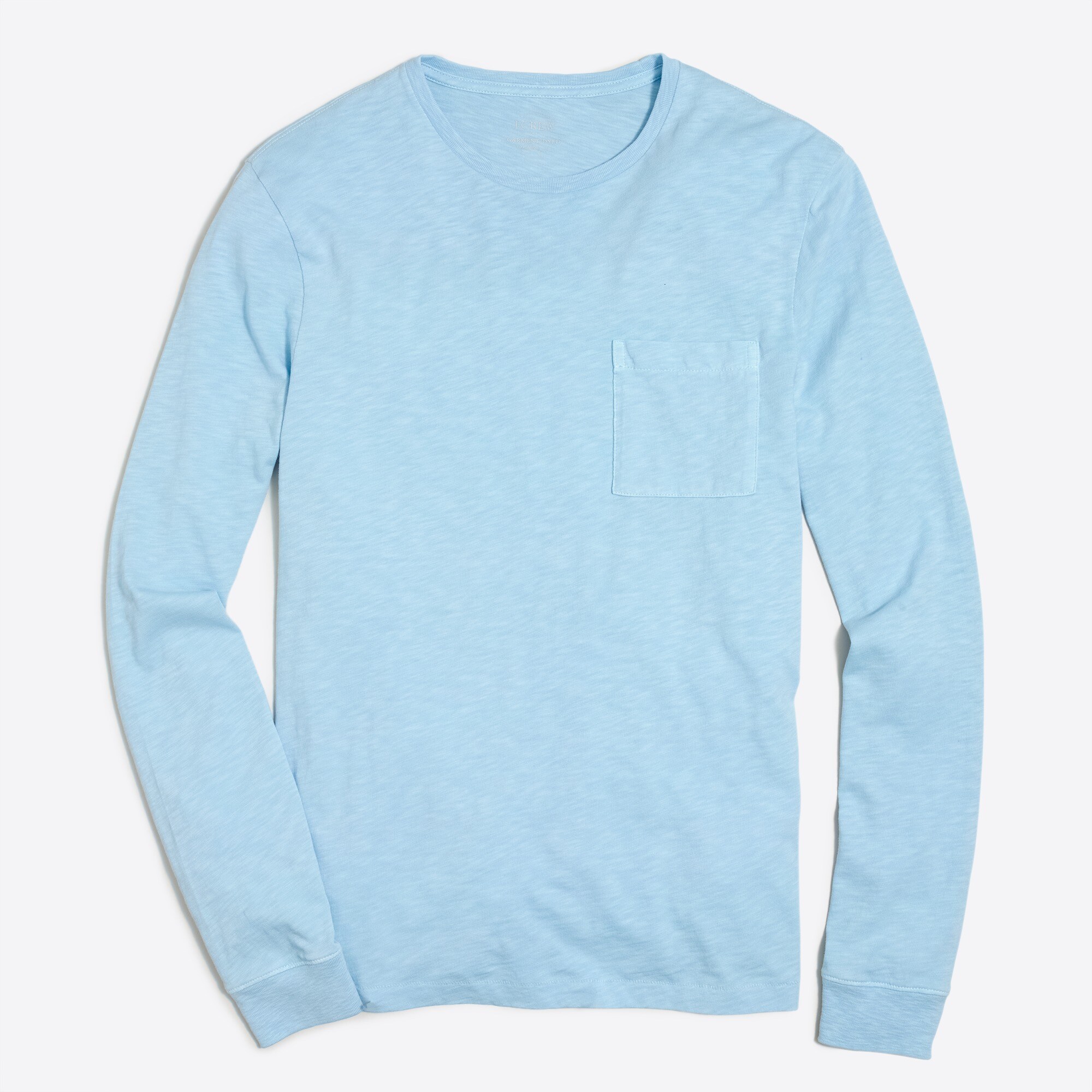 long-sleeve sunwashed garment-dyed tee for men