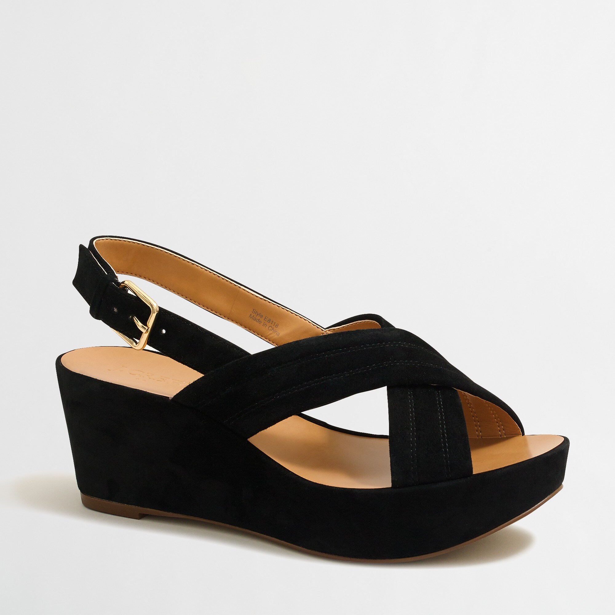 J crew black wedges 2025