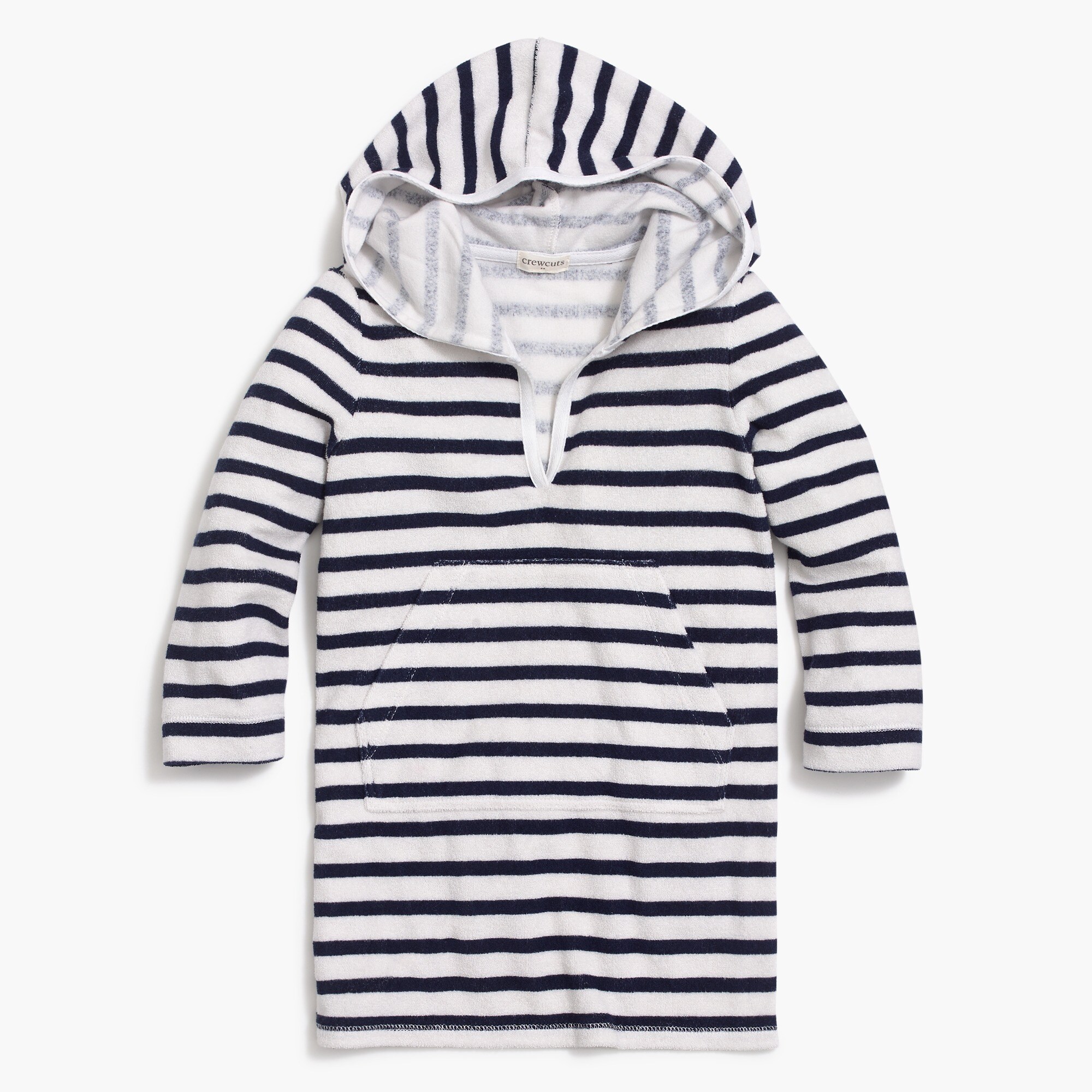 Girls' printed hooded terry cover-up
