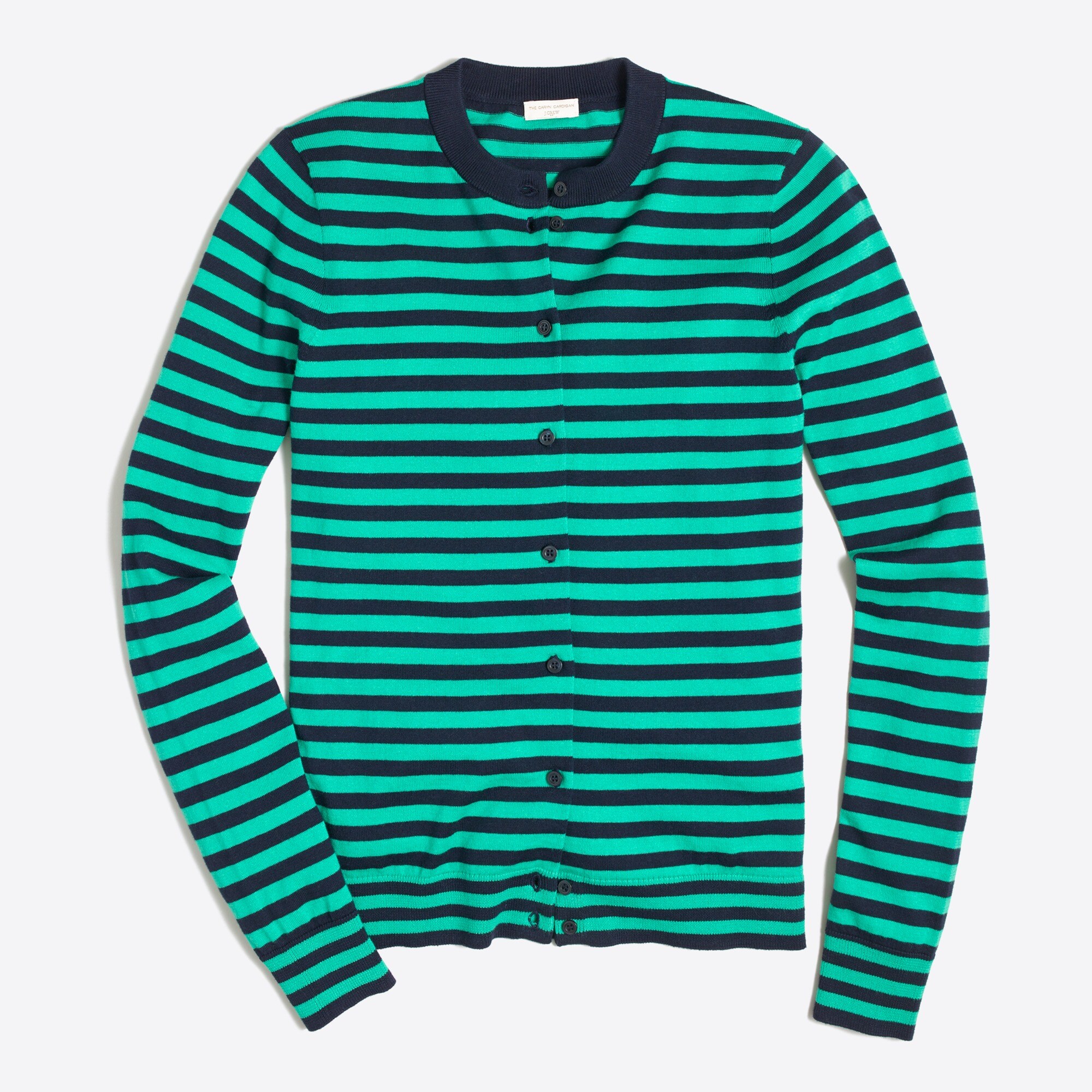 Striped Caryn cardigan sweater