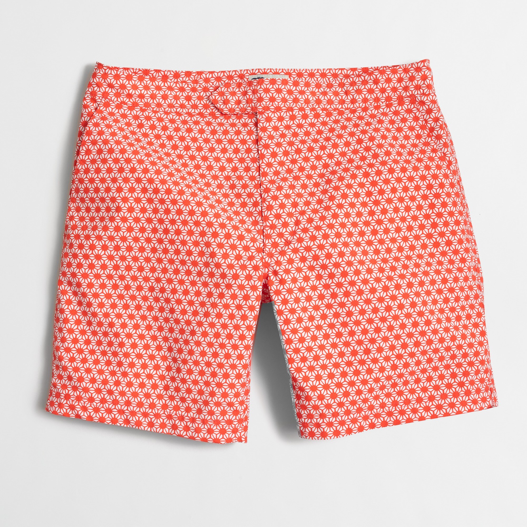 7" tab swim short in geometric stars