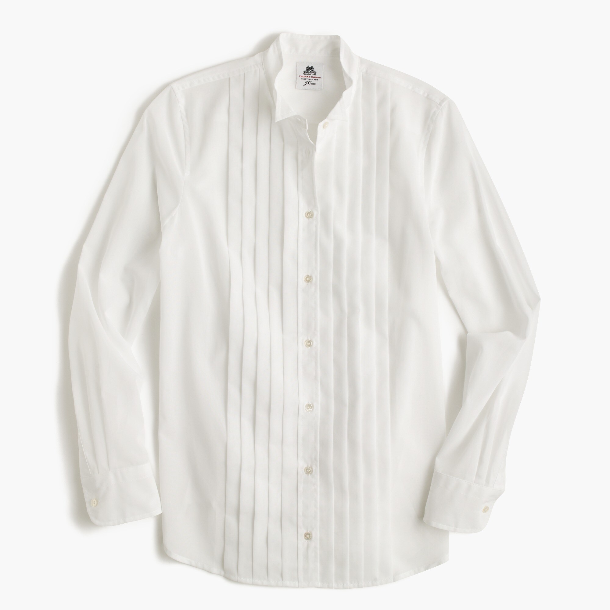 Collection Thomas Mason® tuxedo shirt in cotton voile