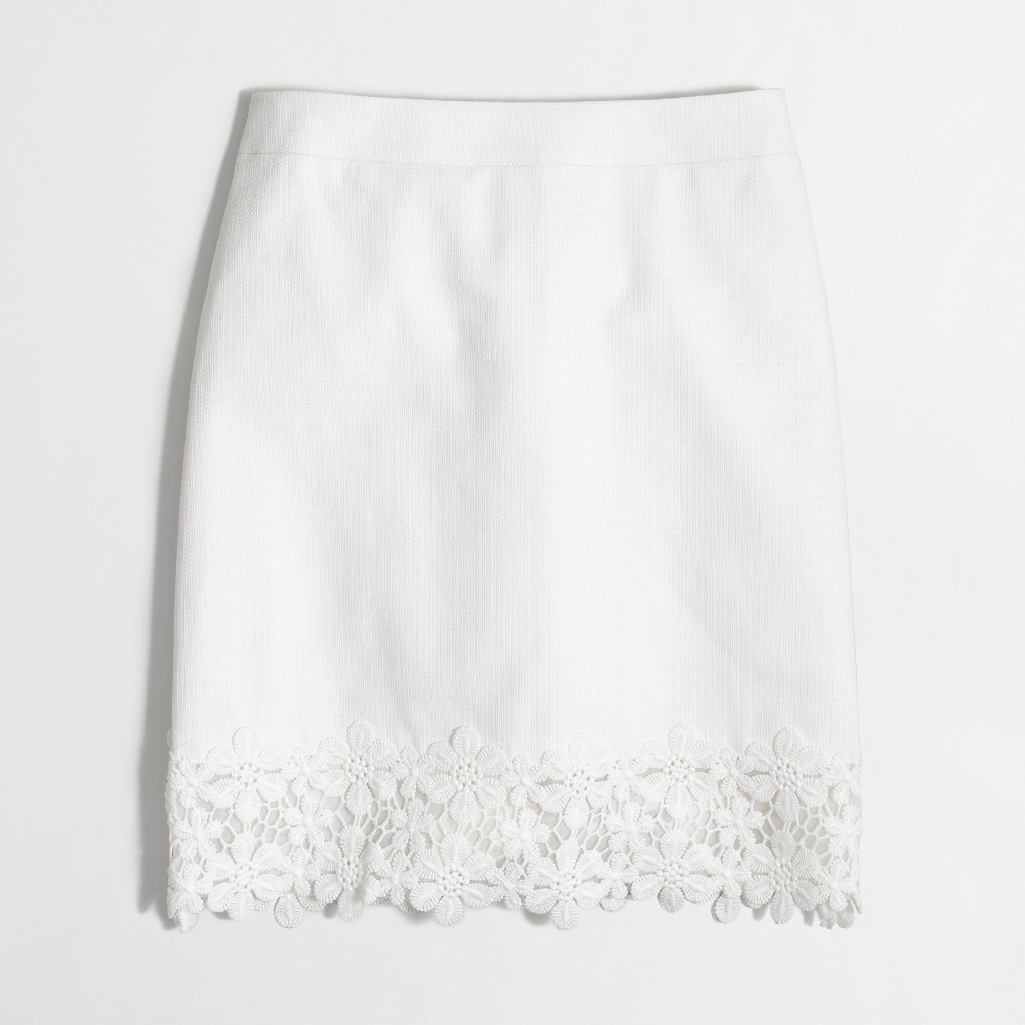 Lace-trim mini skirt