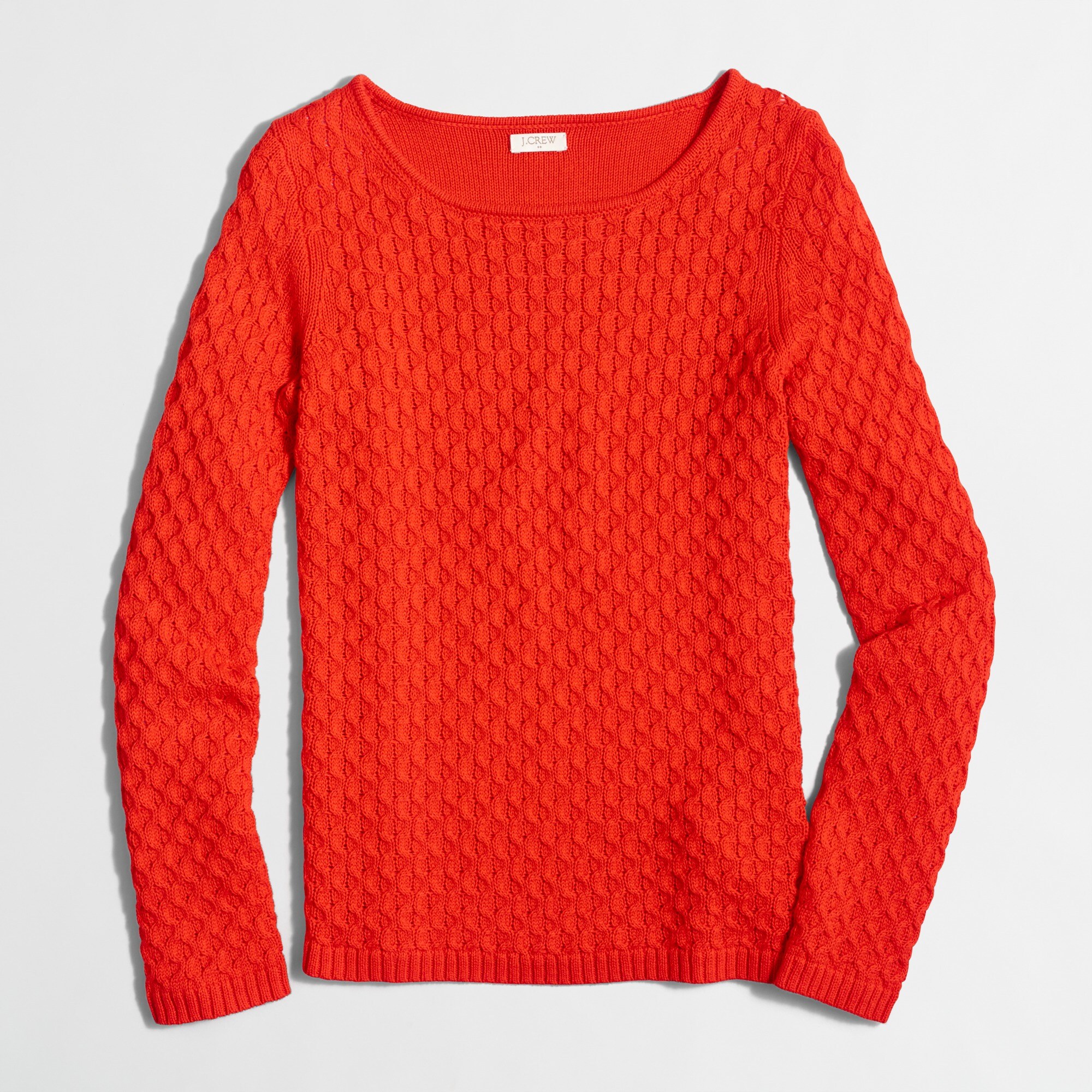 Textured-knit scoopneck sweater