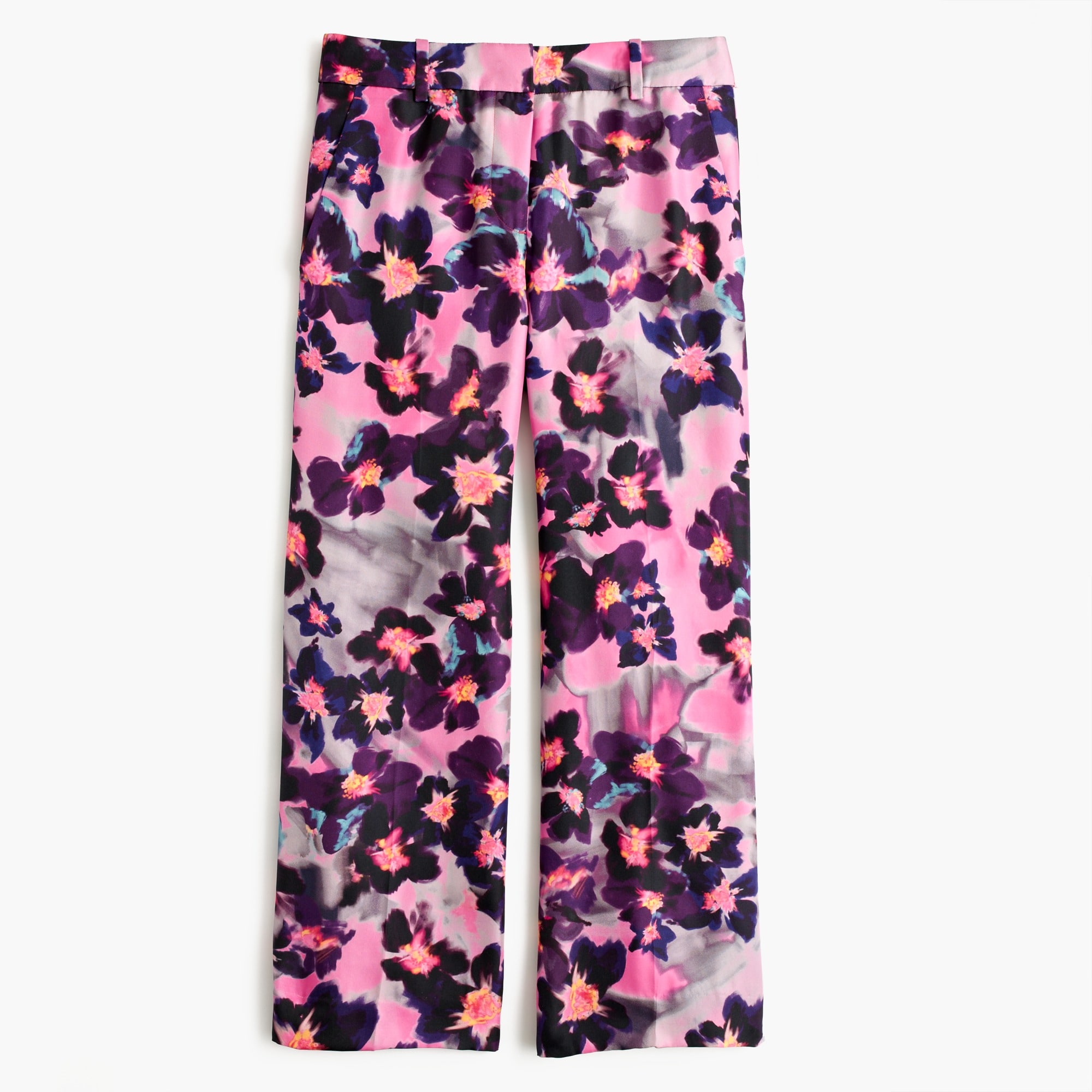 Collection Wide-leg Silk Pant In Watercolor Floral For Women | J.Crew