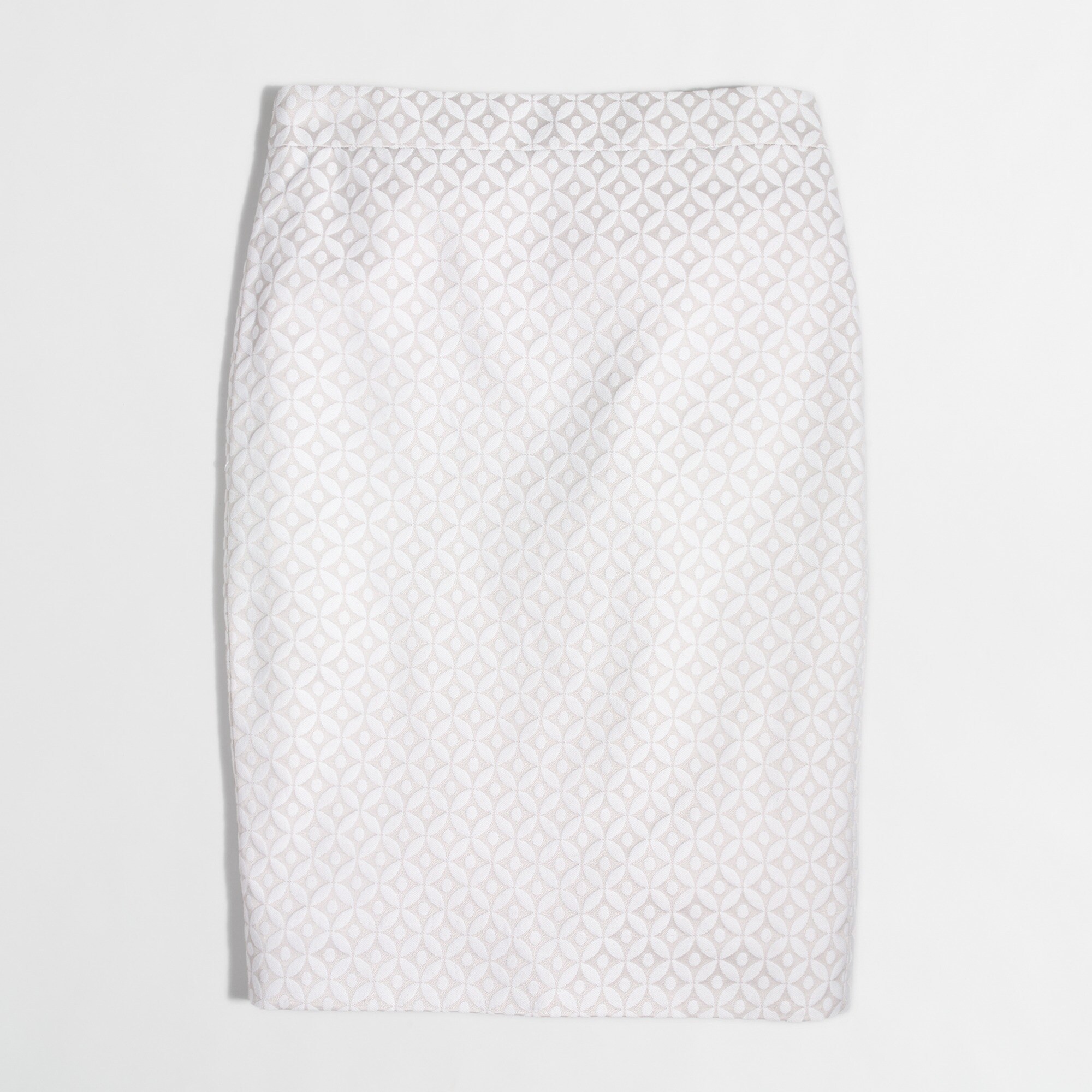 geometric jacquard pencil skirt for women