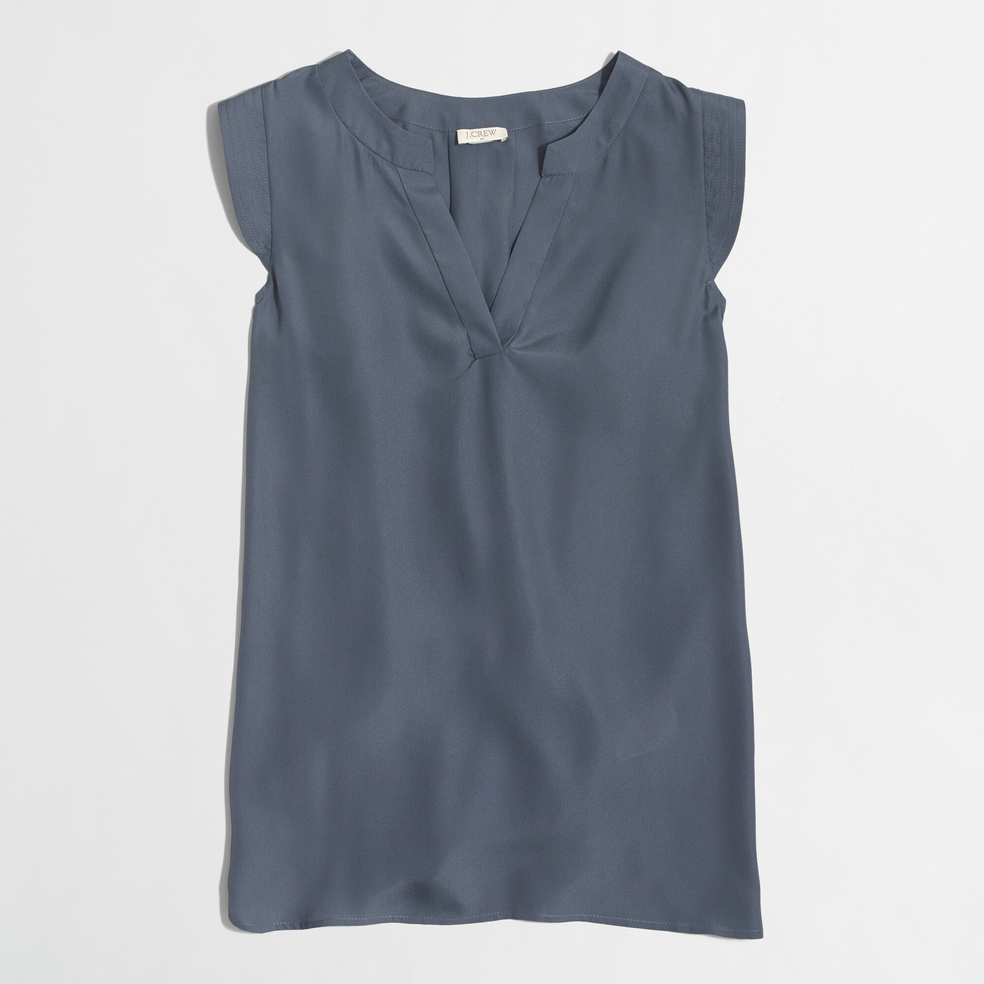 V-neck Band-sleeve Shell Top For Women | Factory