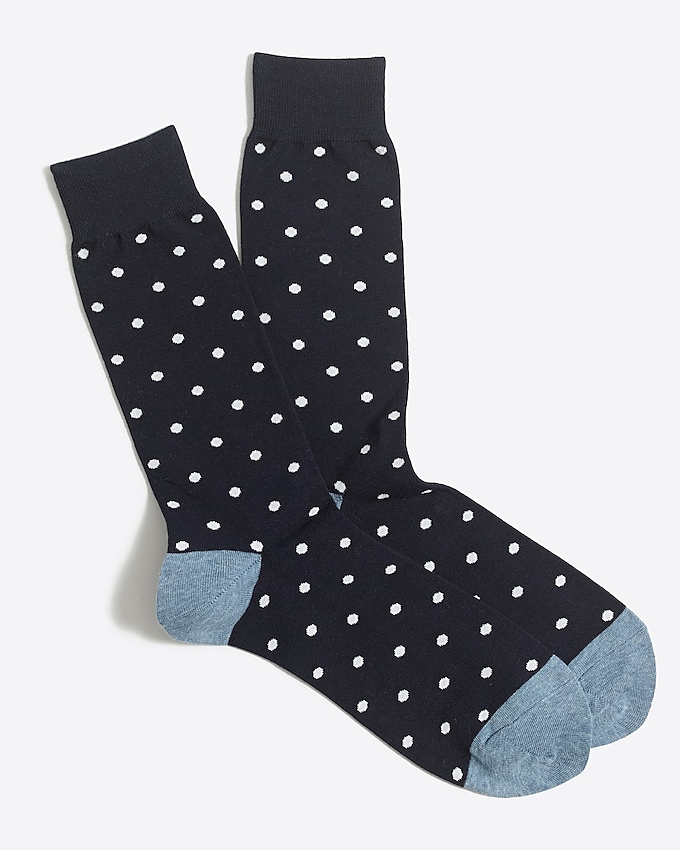 factory: dot socks for men, right side, view zoomed