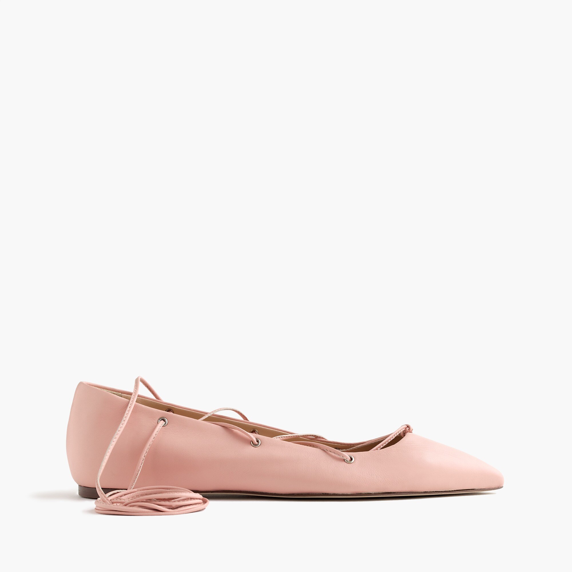 rina buckled lace up ballet flats