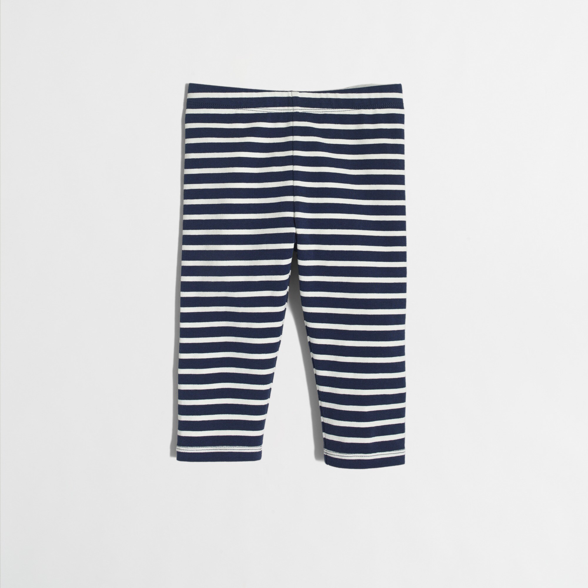 Girls' striped capri leggings
