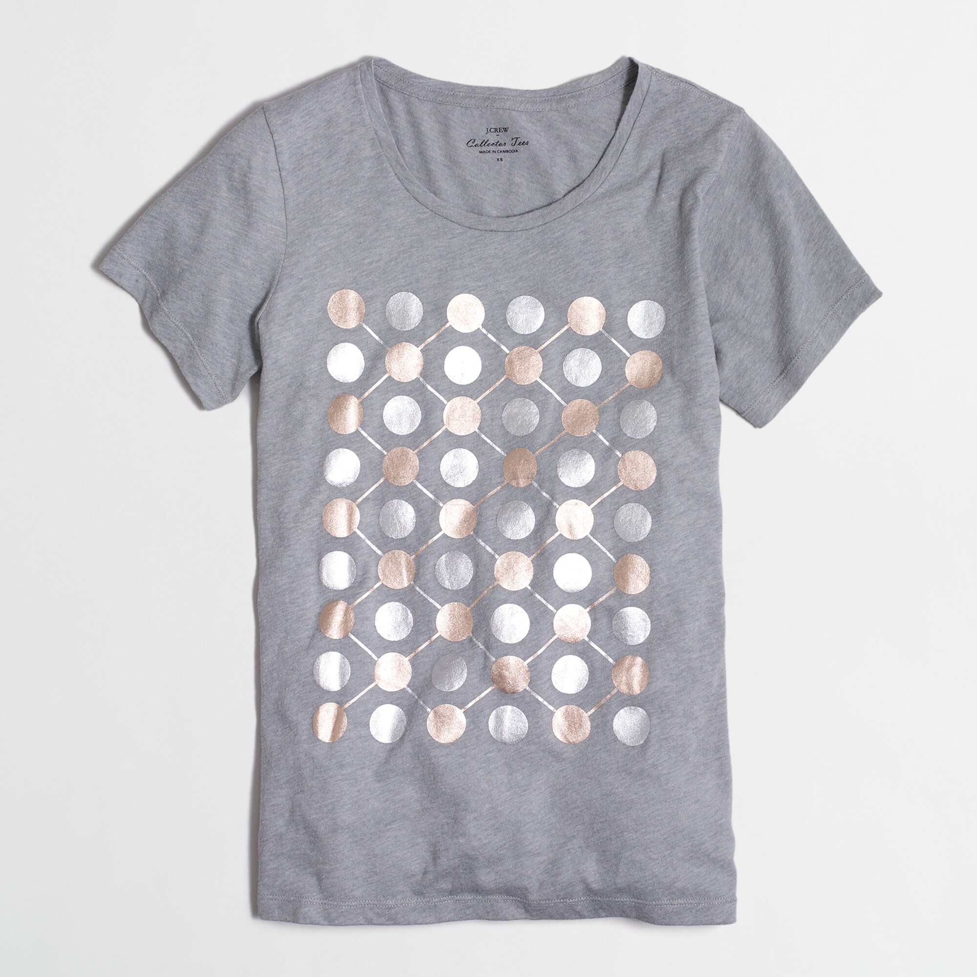 Dotted rows collector tee in airy cotton
