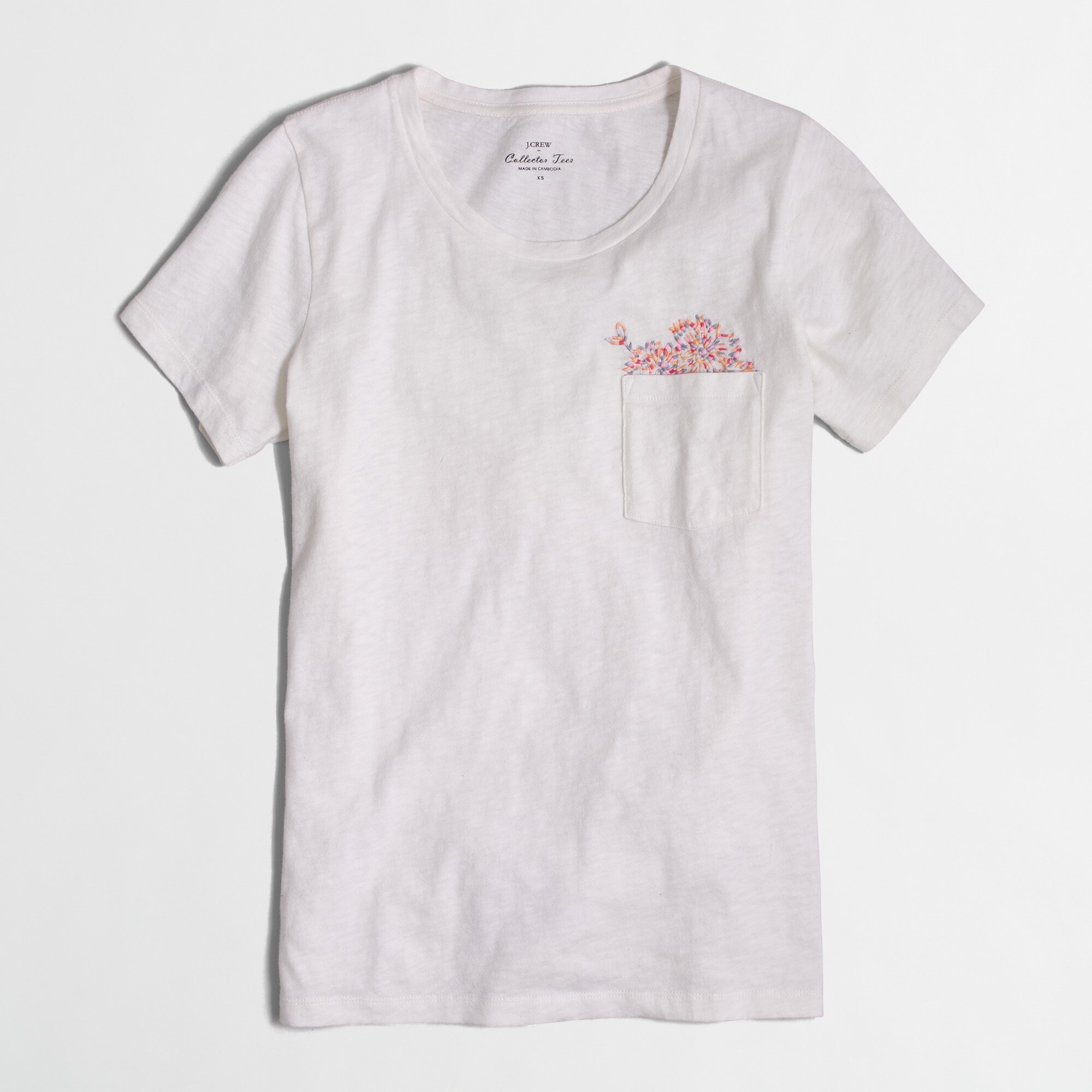 Floral embroidery collector tee
