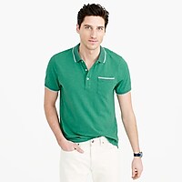Textured cotton tipped polo shirt : Men polos | J.Crew