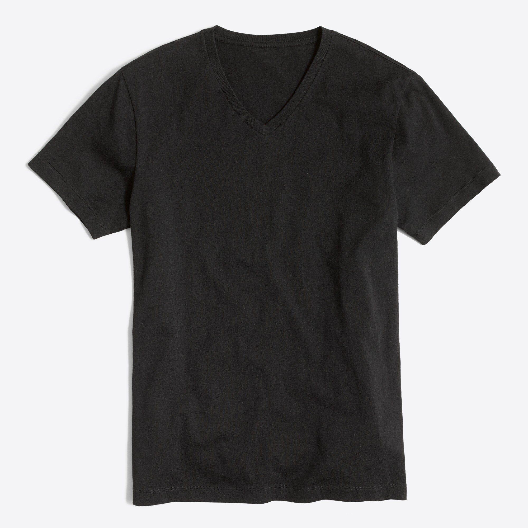 Washed jersey V-neck tee