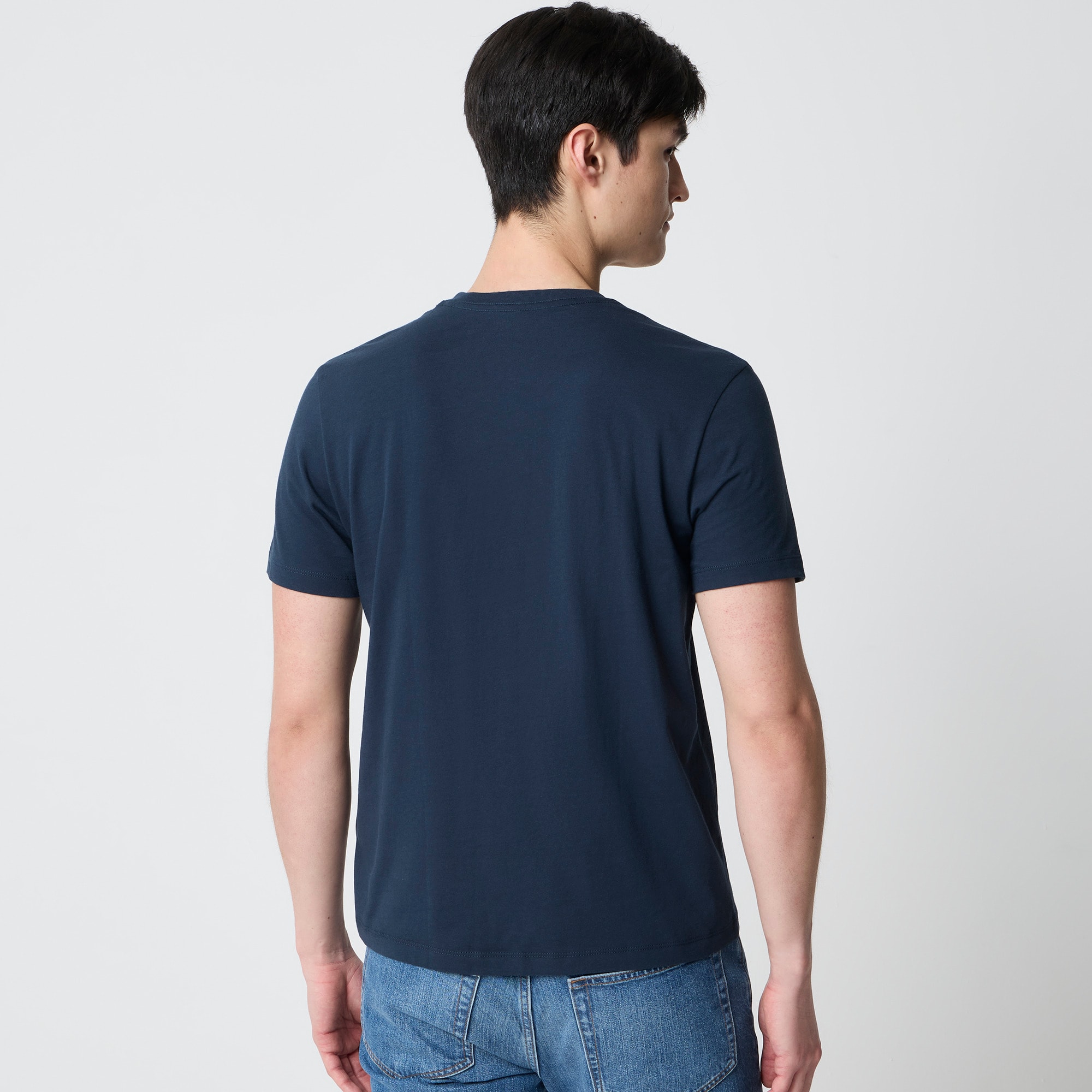 Washed Jersey V-neck Tee For Men | Factory
