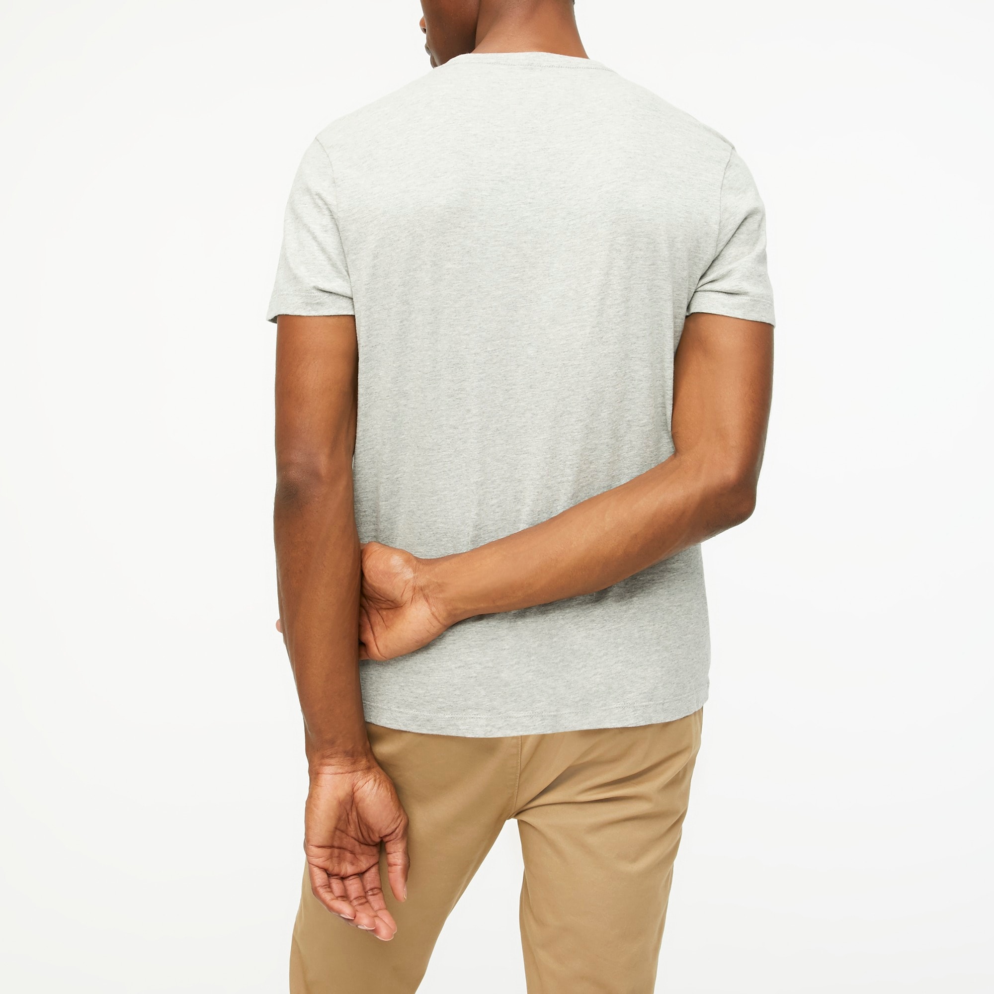 Washed jersey V-neck tee