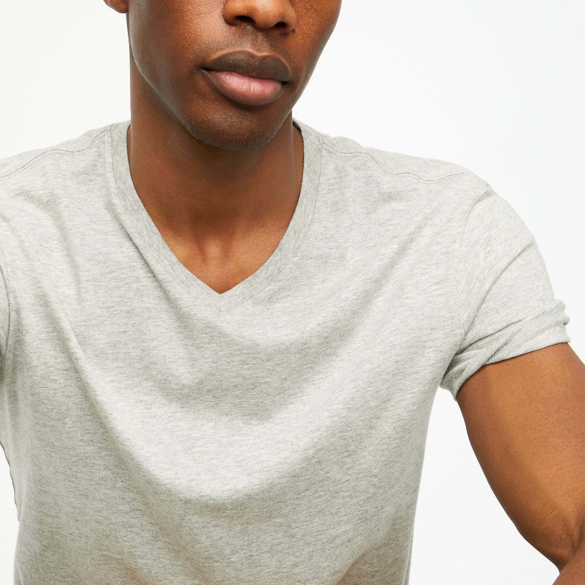 Washed jersey V-neck tee