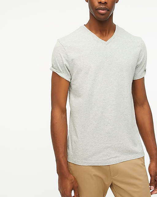 mens Tall slim washed jersey V-neck tee