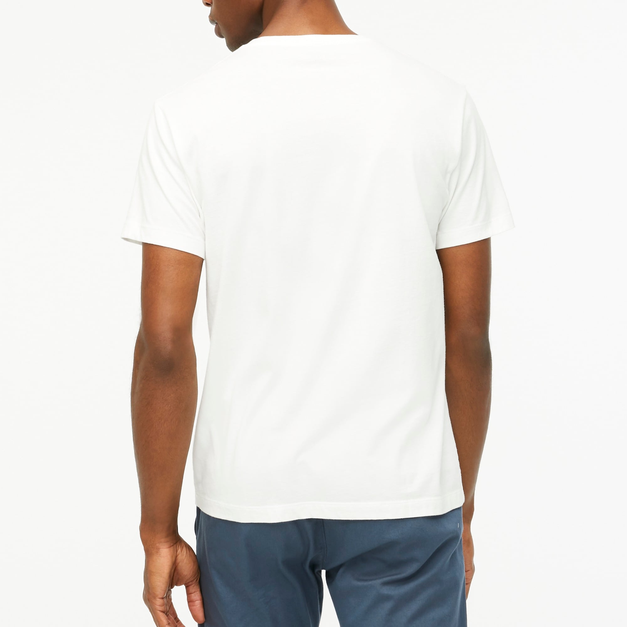 Washed jersey V-neck tee