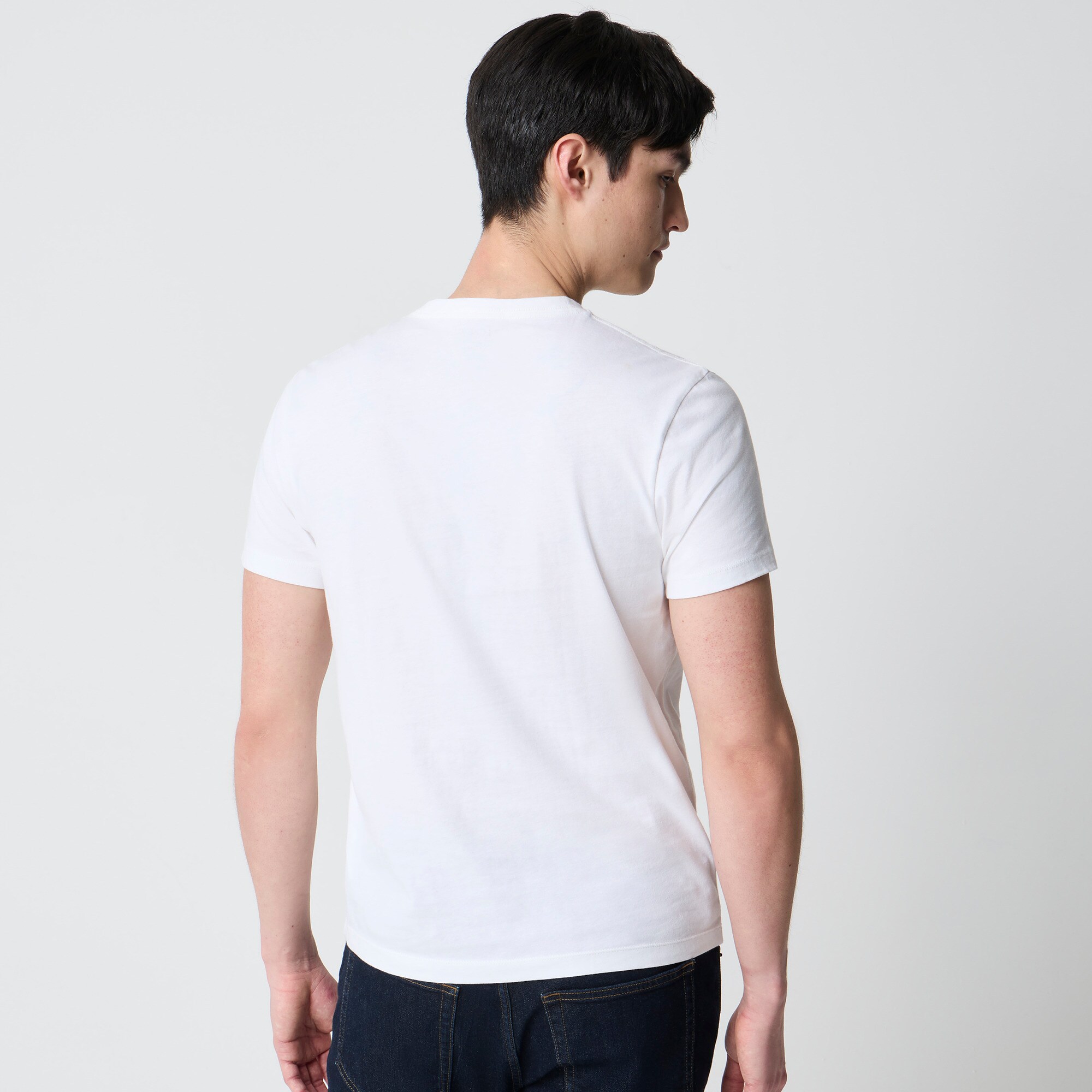Slim washed jersey V-neck tee