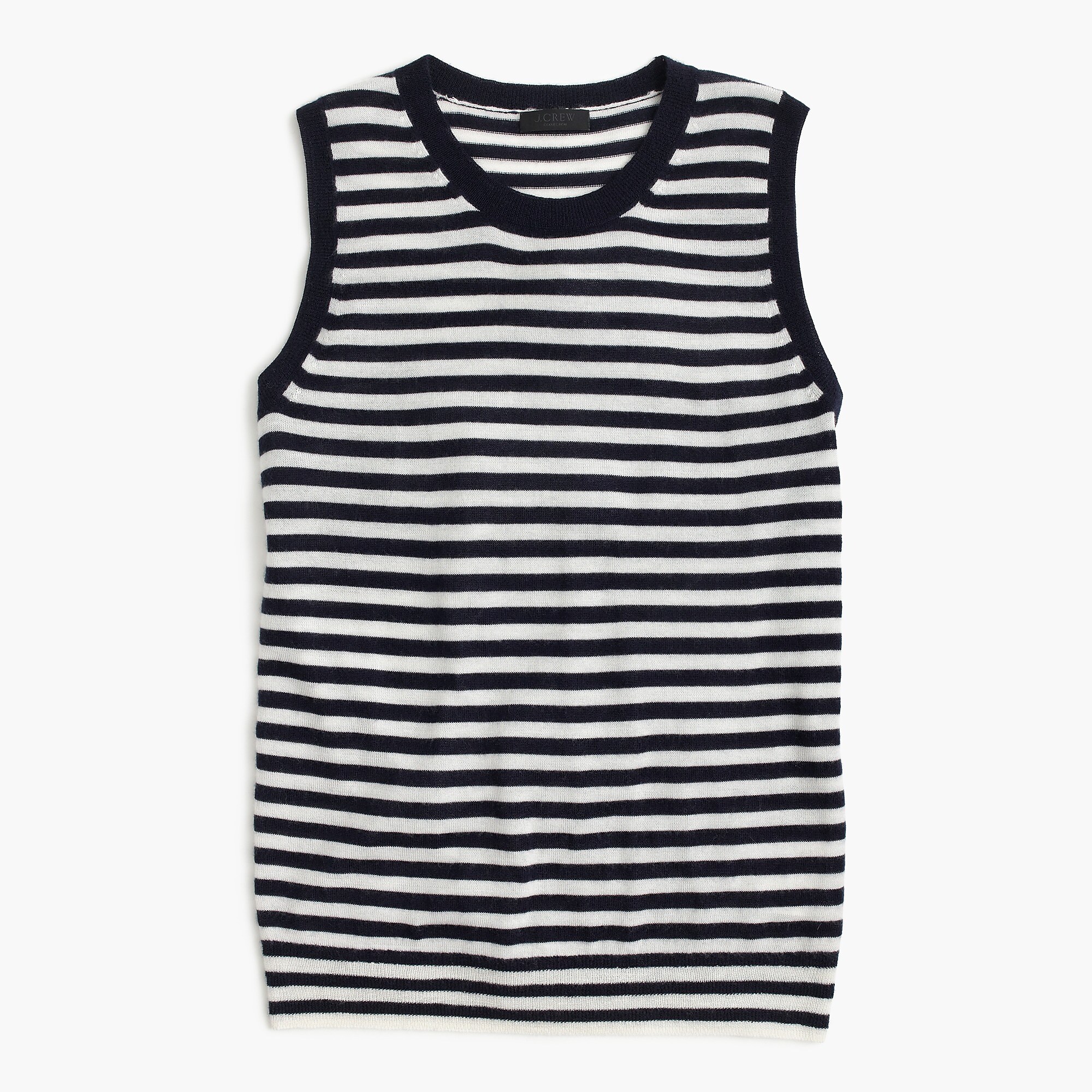 J.Crew: Featherweight Cashmere Shell In Stripe