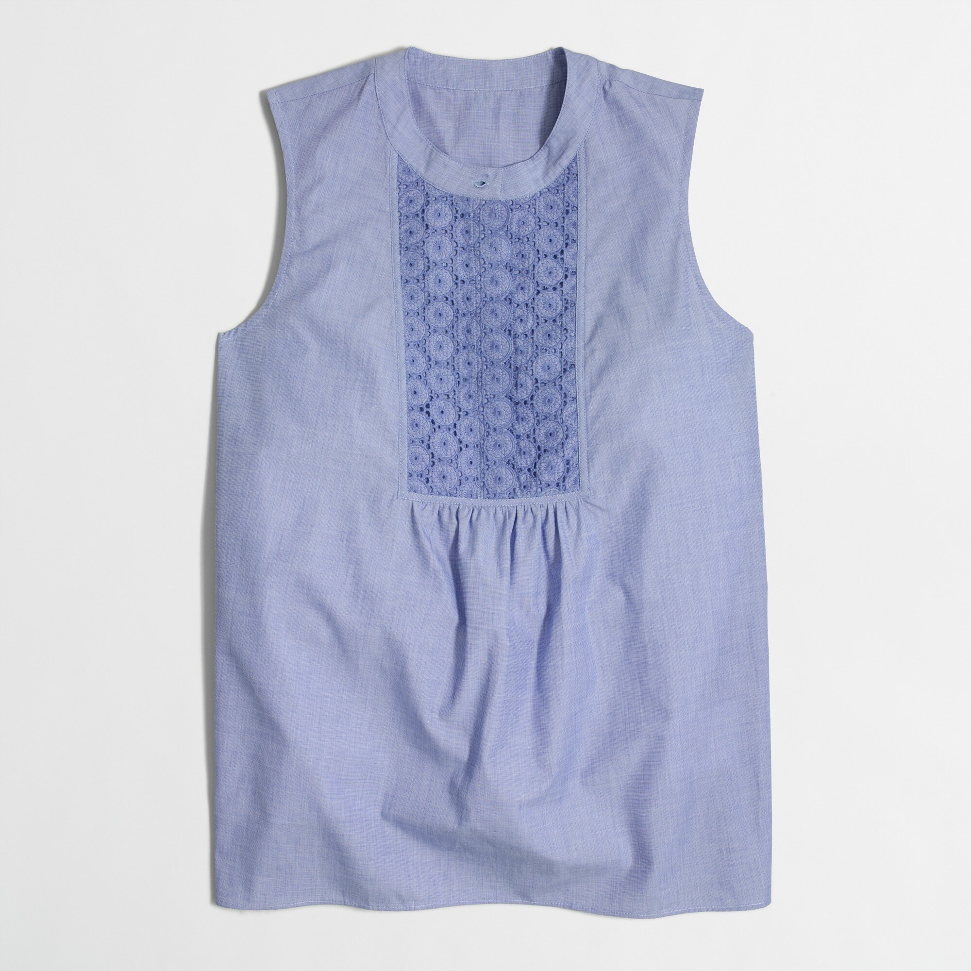eyelet tuxedo cami top for women