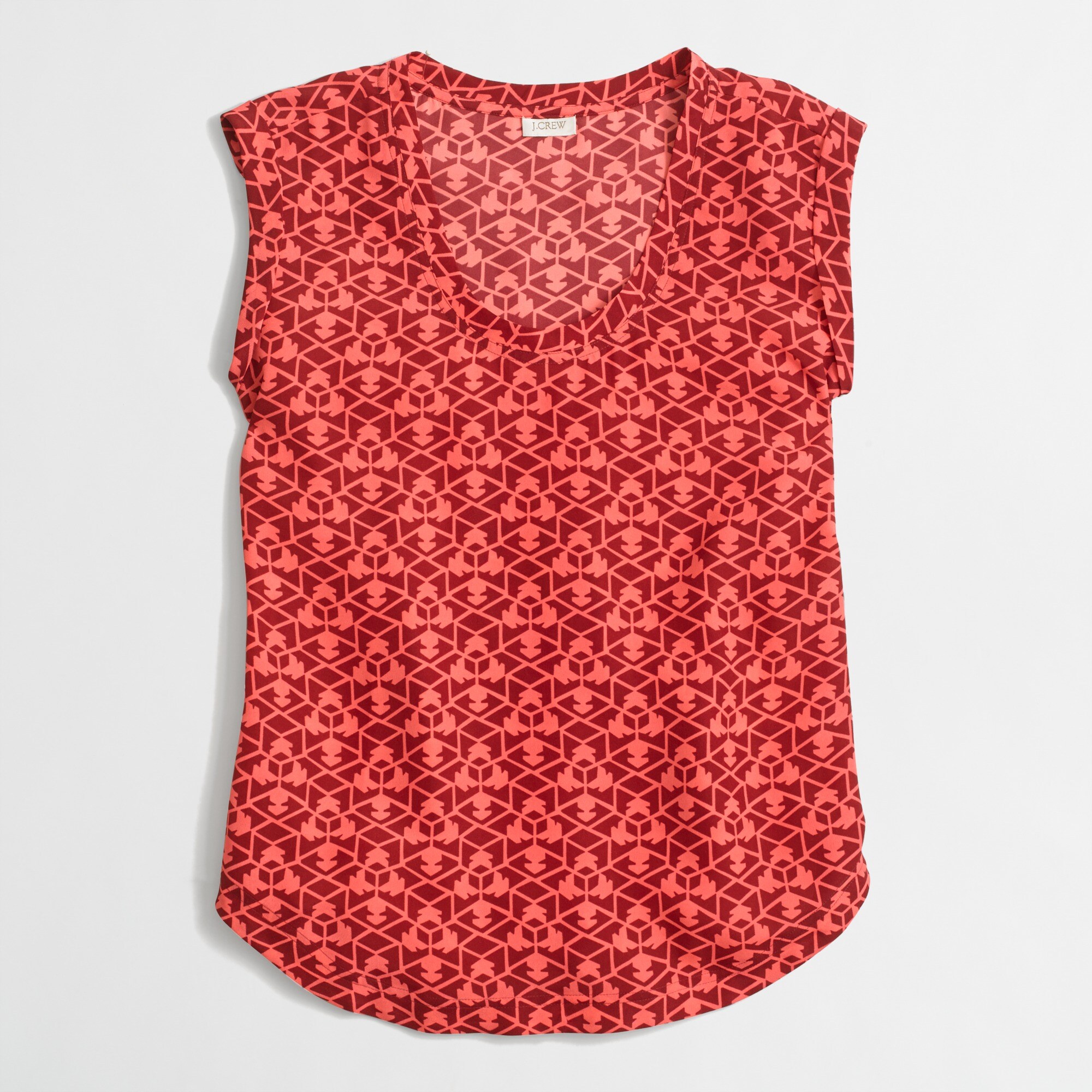 Printed drapey scoopneck top