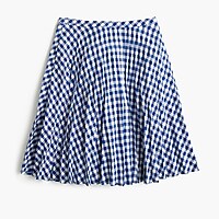 Gingham pleated mini skirt : | J.Crew