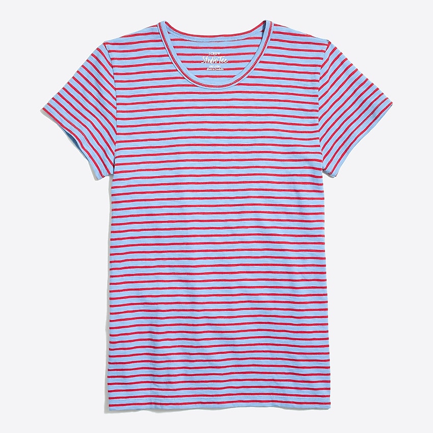 factory: striped studio tee for women, right side, view zoomed