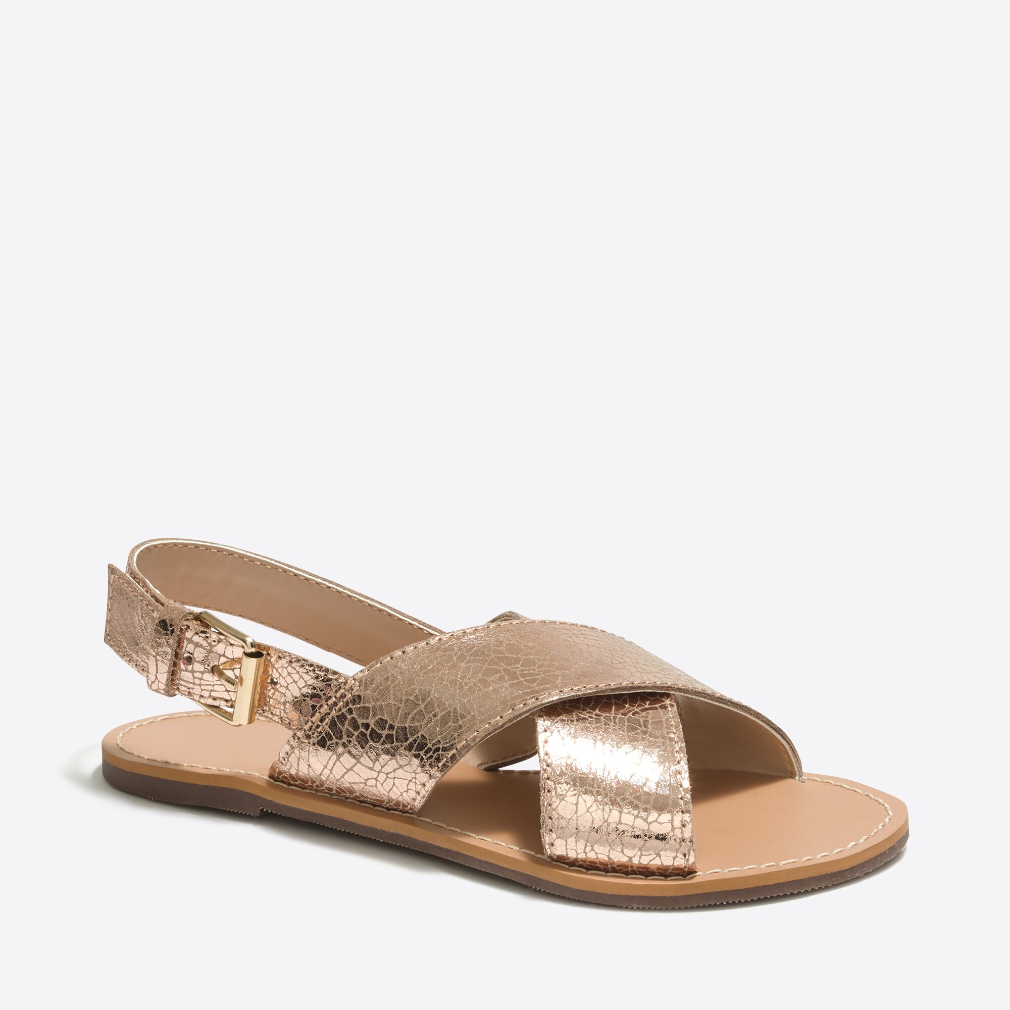 Girls' metallic sandals
