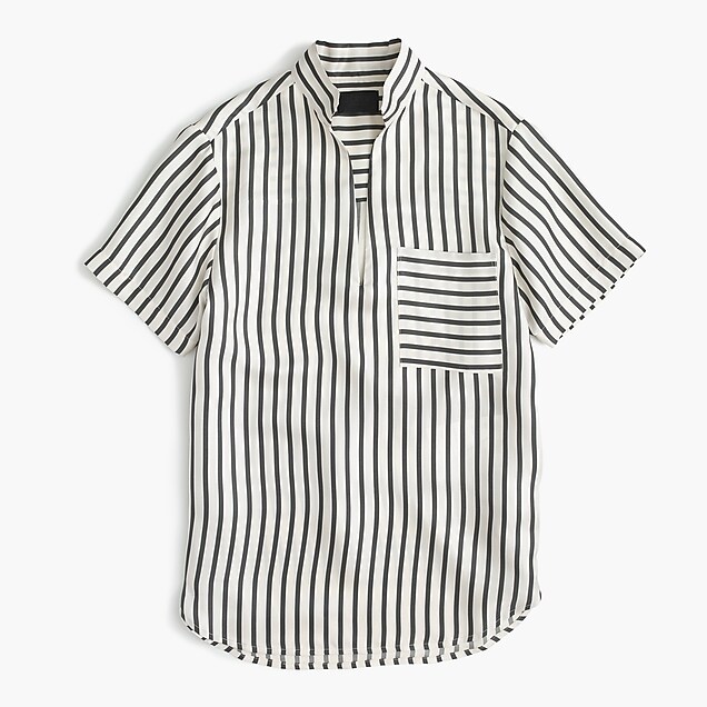 Collection silk top in stripe : | J.Crew