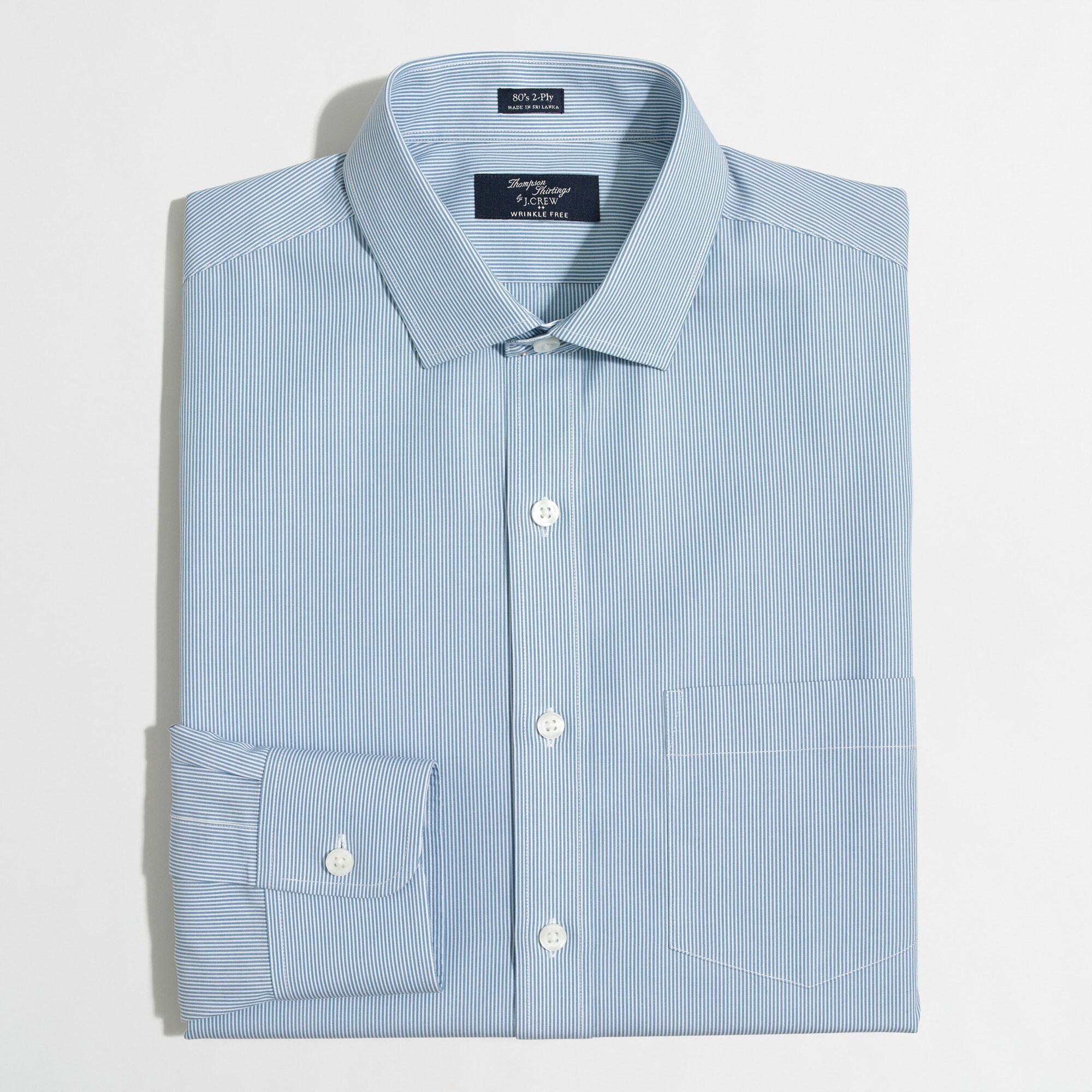 Wrinkle-free Voyager dress shirt in banker stripe