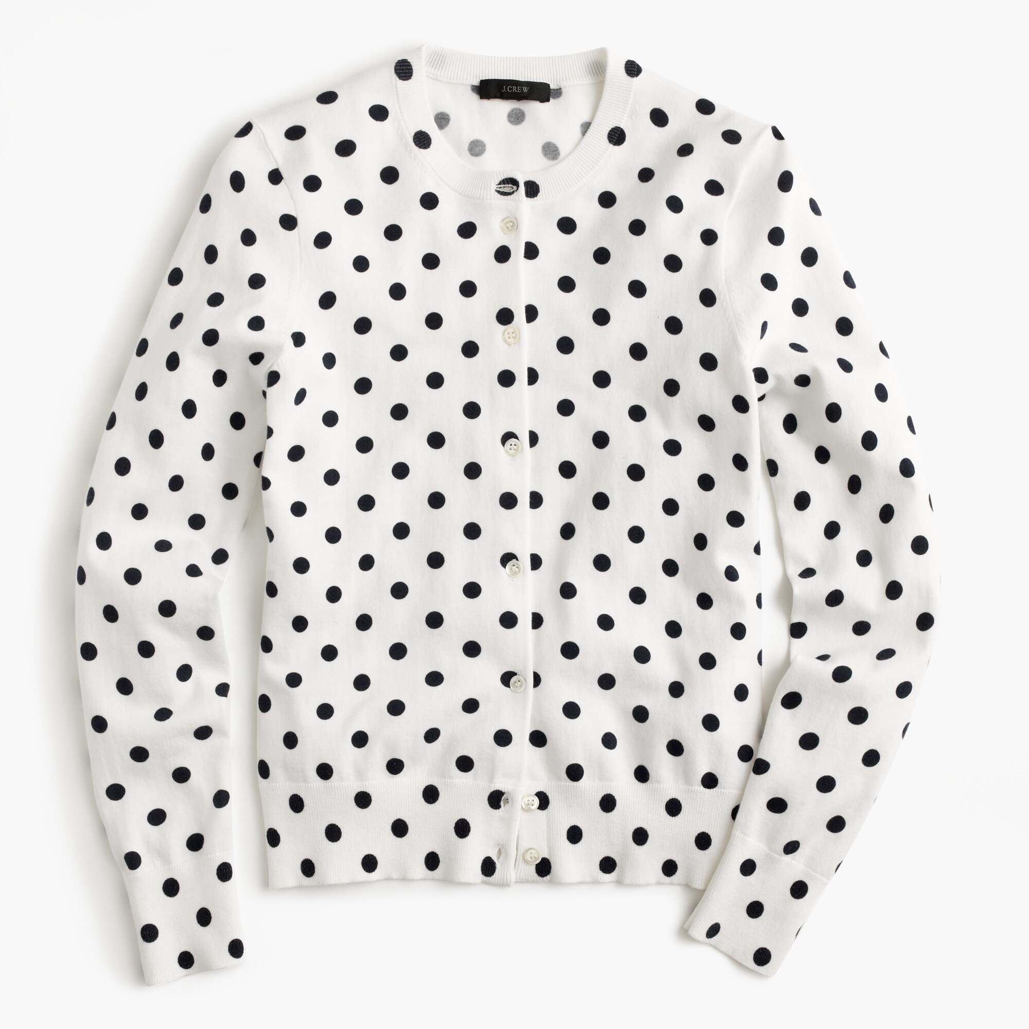 Cotton Jackie cardigan sweater in dot