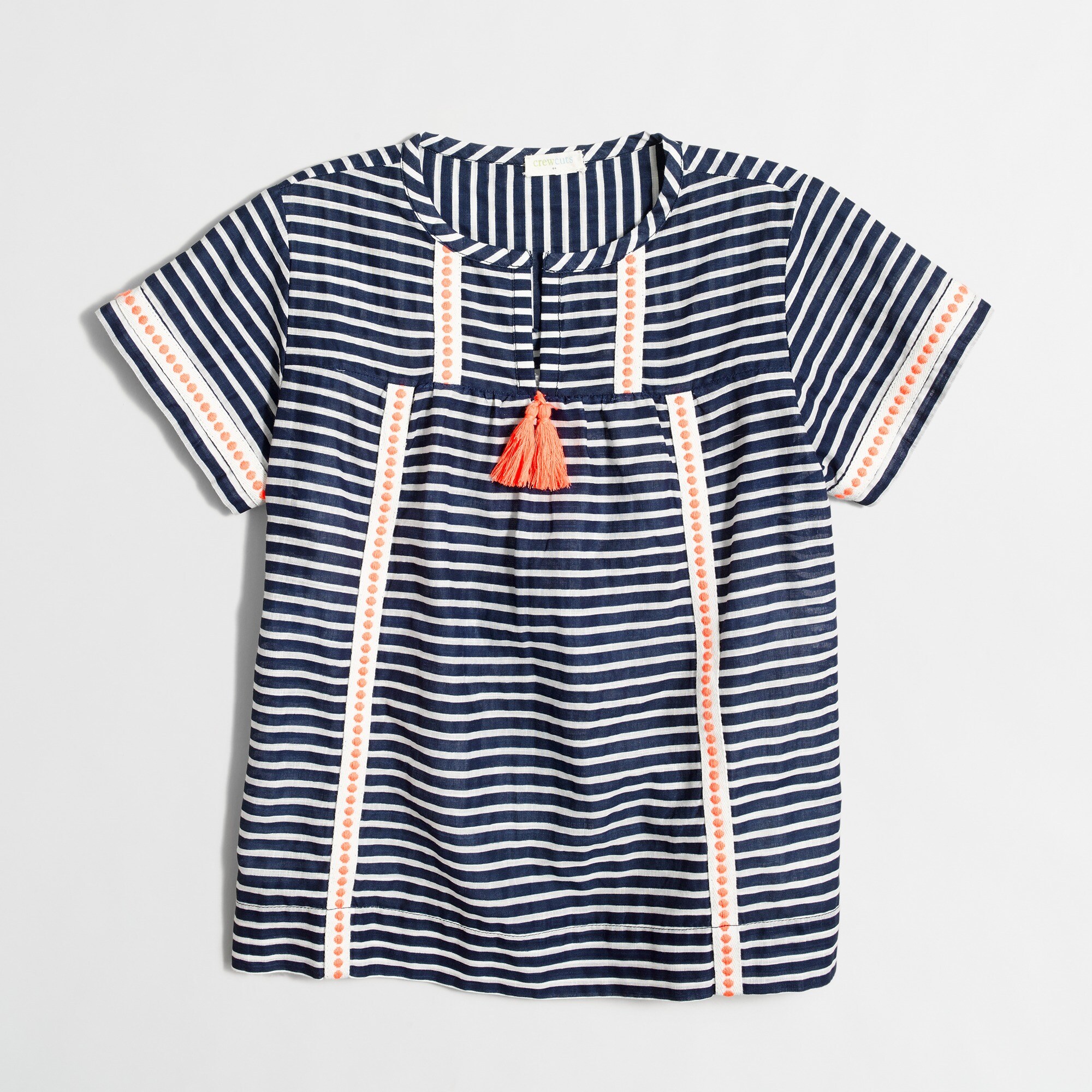 girls' striped tassel top for girls