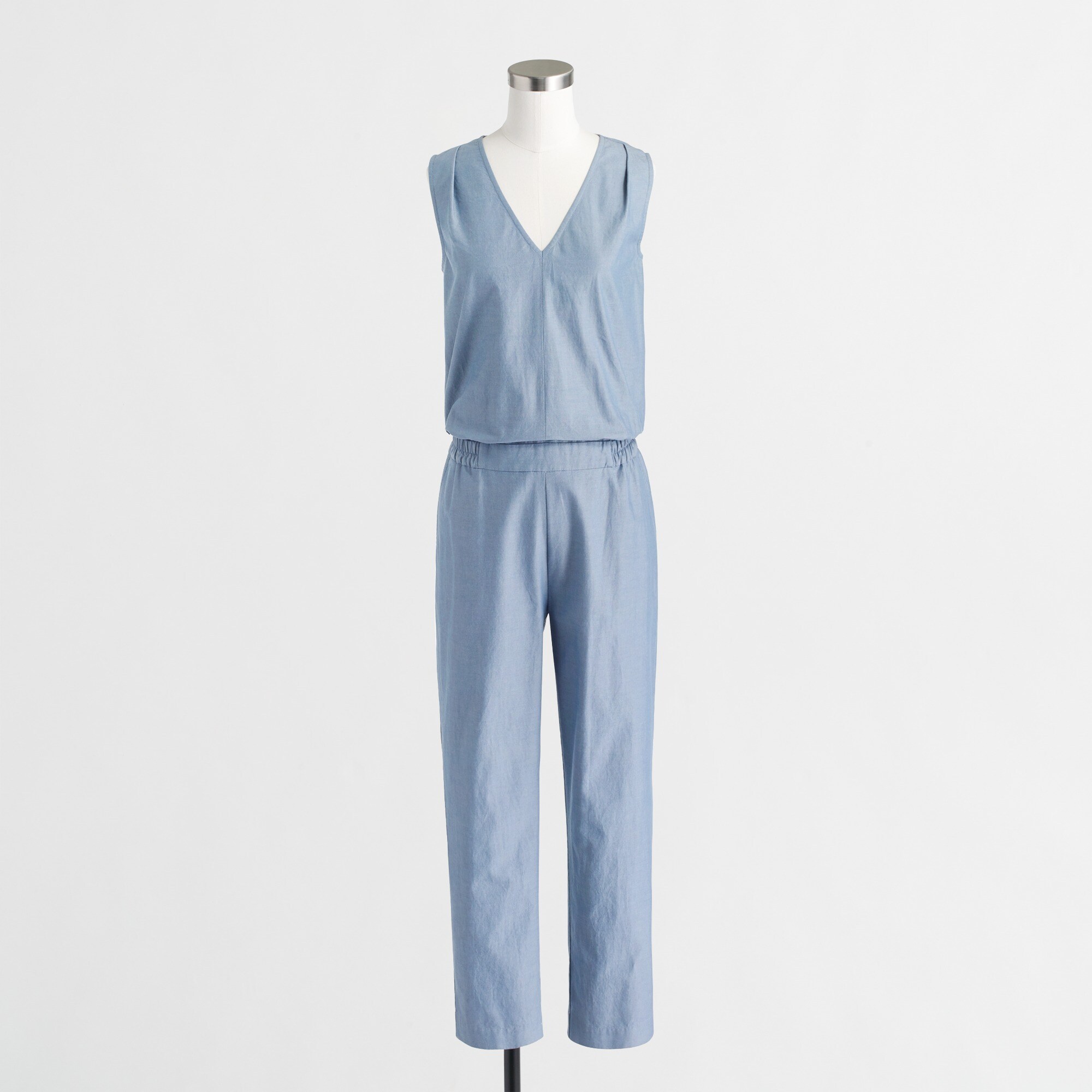 drapey v-neck jumpsuit for women