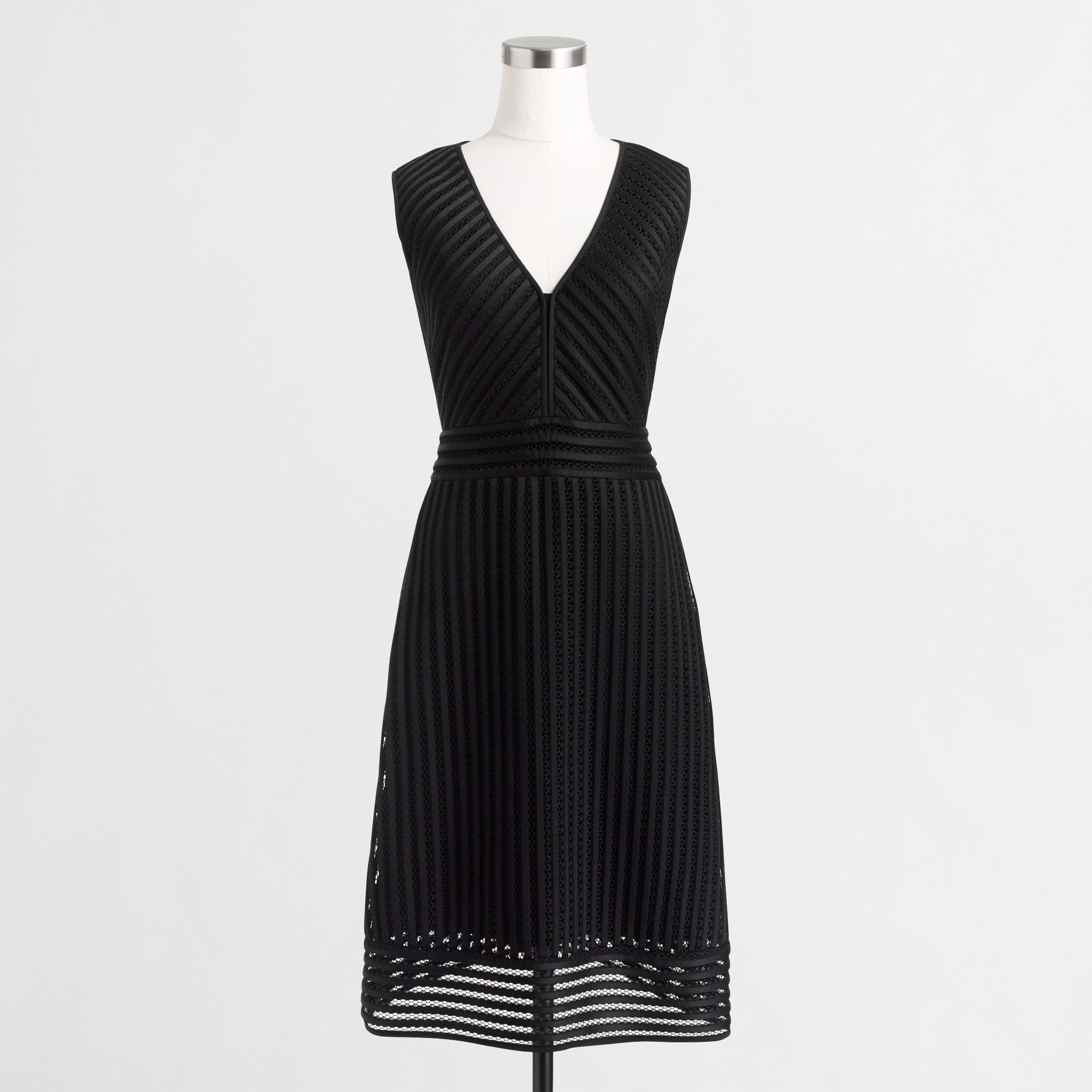 Striped eyelet dress